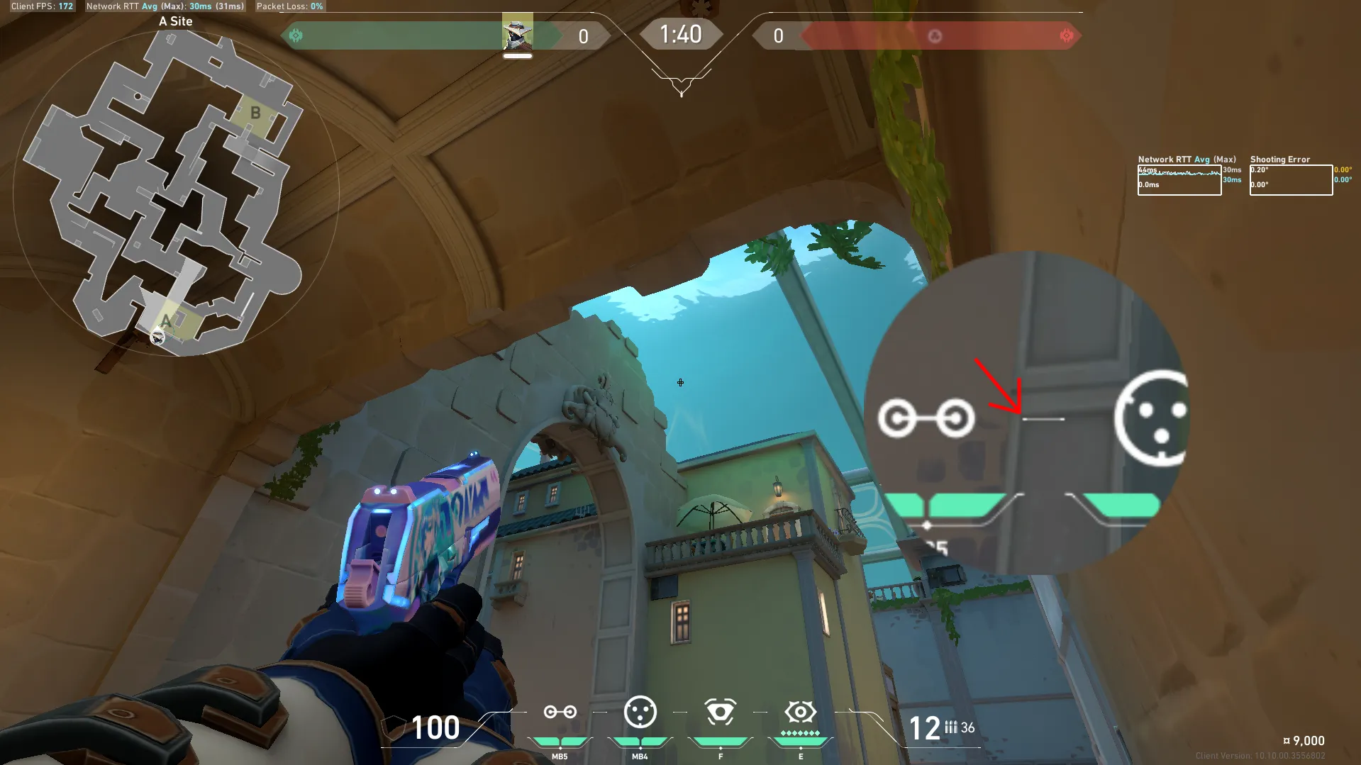 Cypher Cyber Cage on Pearl Defense Site A — step 2 of 5: Aim — line up the shot