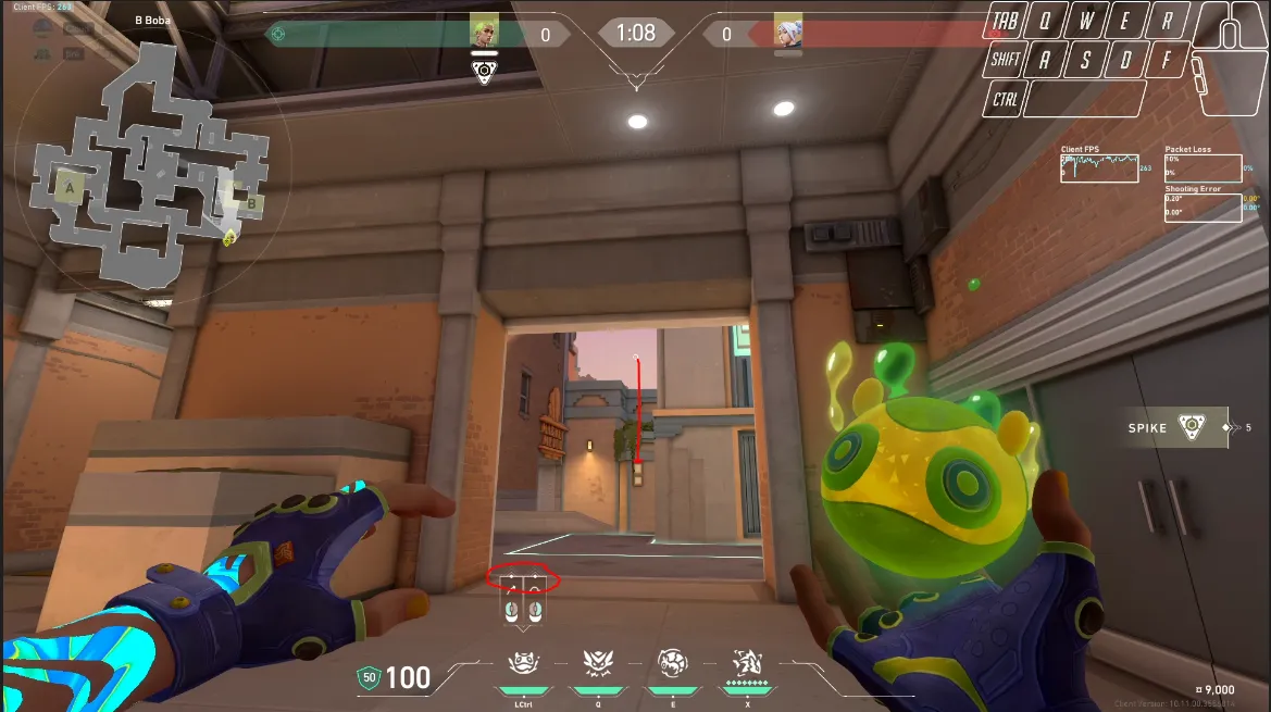 Gekko Mosh Pit on Sunset Defense Site B — step 2 of 3: Aim — line up the shot