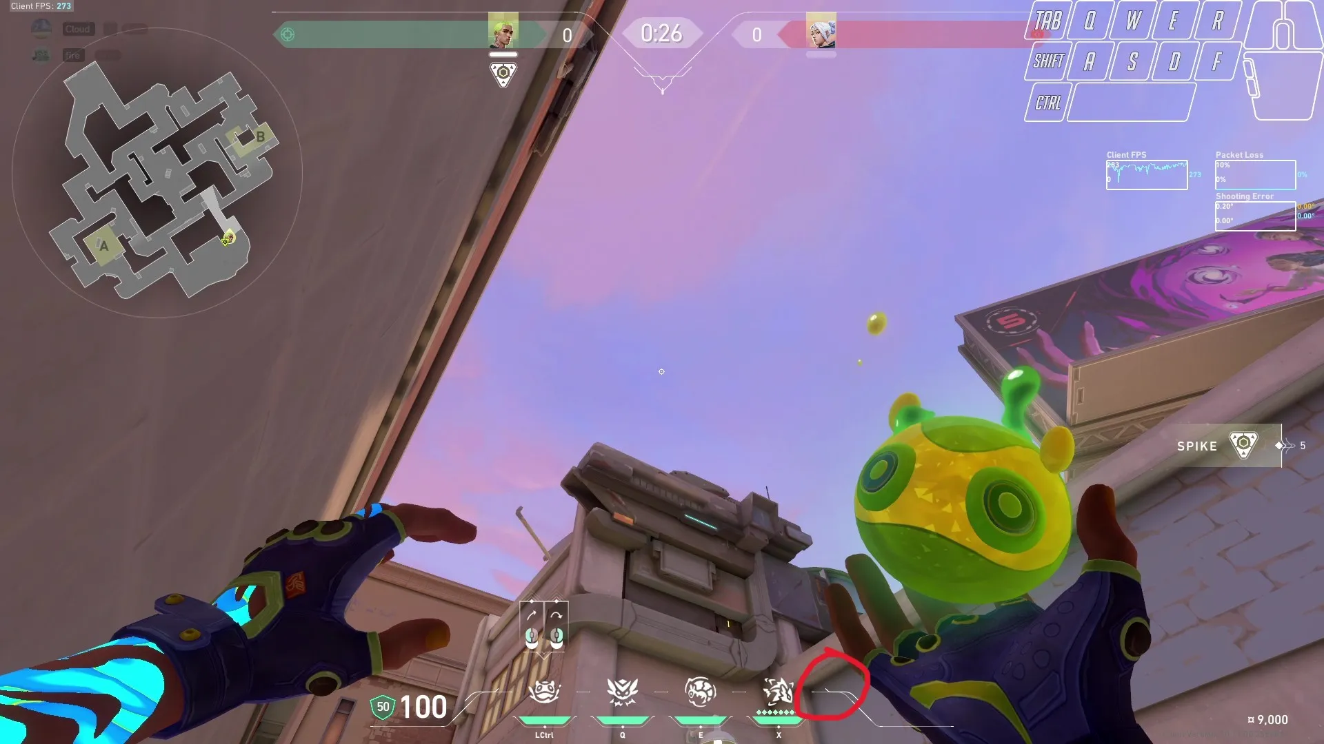 Gekko Mosh Pit on Sunset Defense Site B — step 3 of 4: Aim — line up the shot