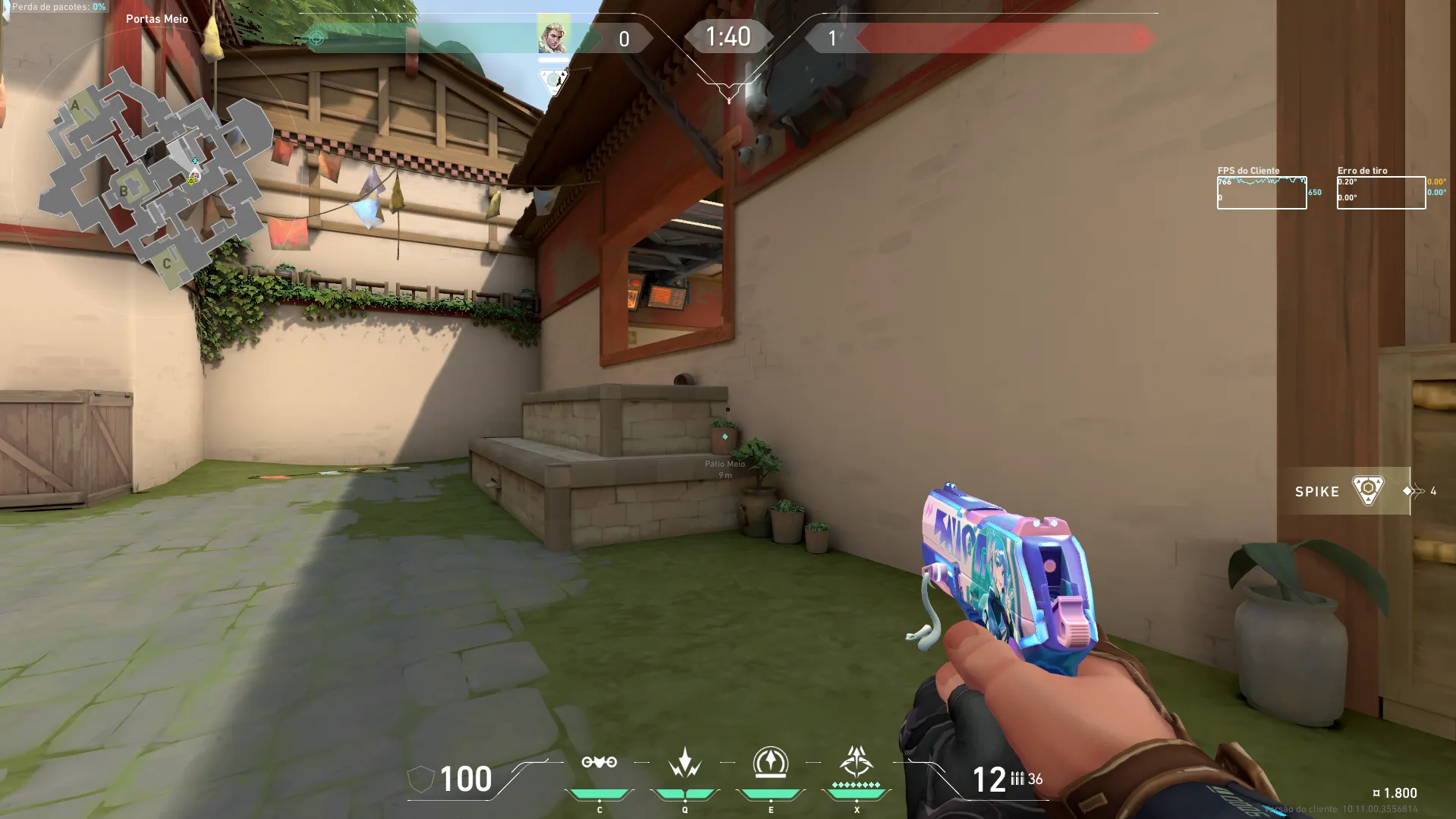Sova Recon Bolt on Haven Attack Site B — step 1 of 4: Position — where to stand