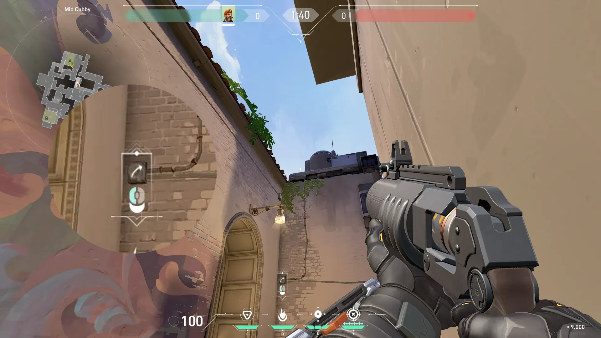 Brimstone Incendiary on Ascent Attack Site A — step 2 of 3: Aim — line up the shot