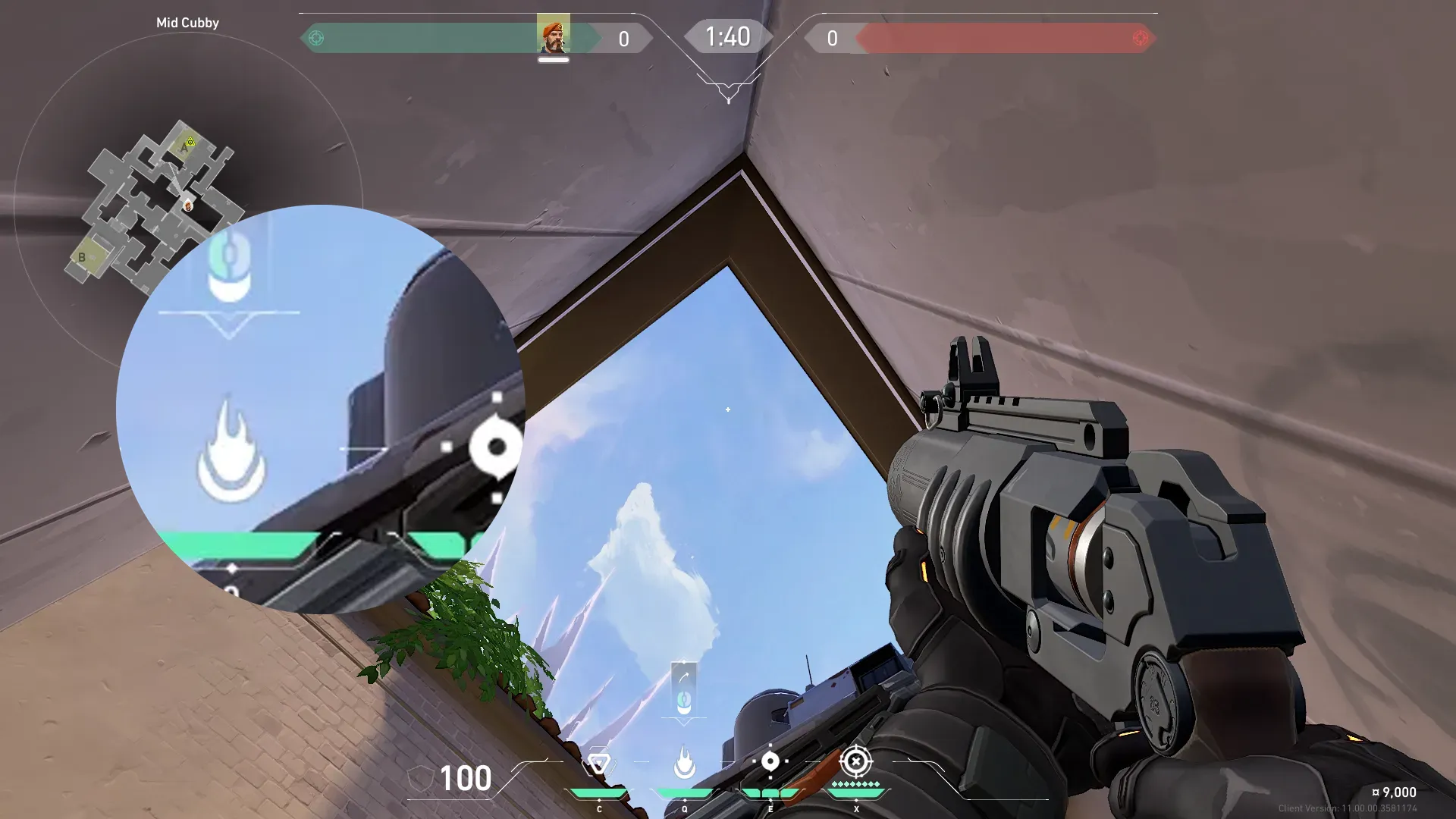 Brimstone Incendiary on Ascent Attack Site A — step 2 of 3: Aim — line up the shot
