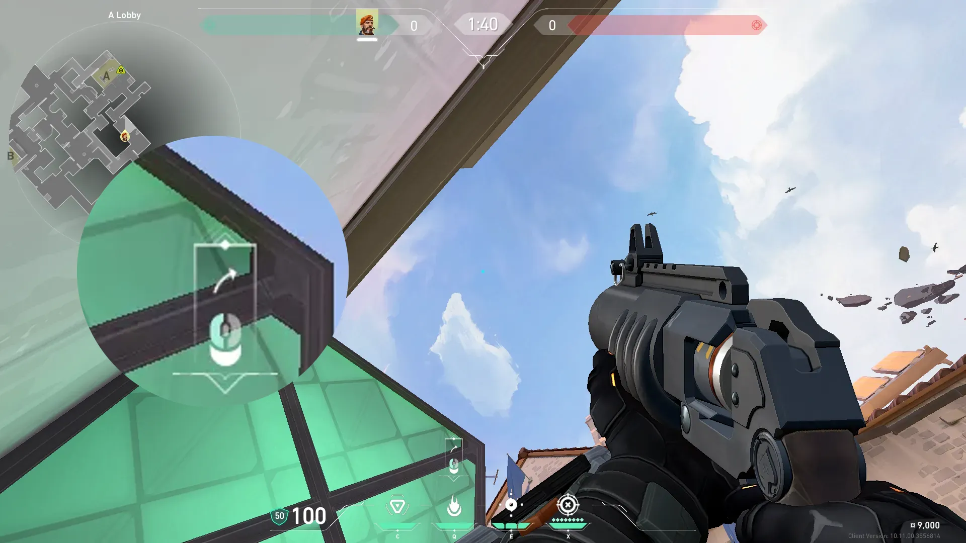 Brimstone Incendiary on Ascent Attack Site A — step 2 of 3: Aim — line up the shot