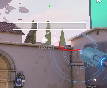 Sova Recon Bolt on Ascent Defense Site A — step 3 of 4: Aim — line up the shot