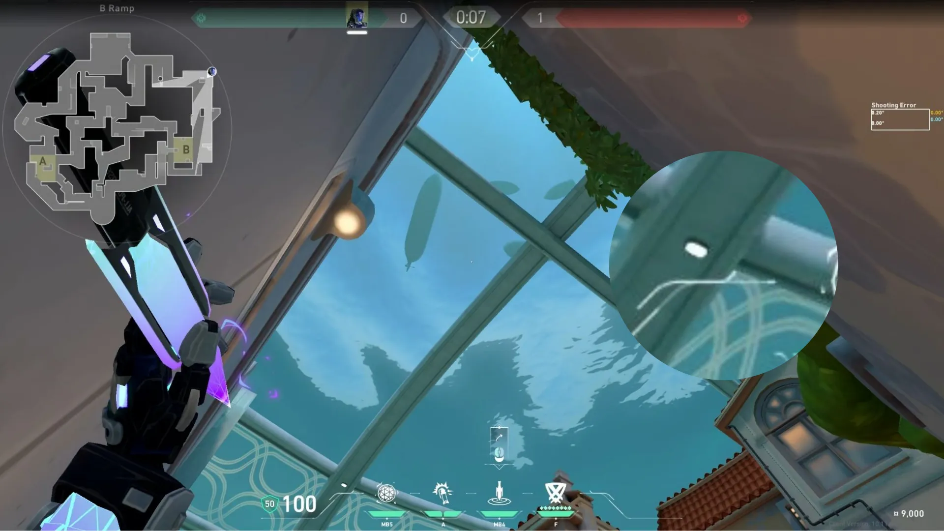 KAY/O Zero_Point on Pearl Attack Site B — step 2 of 3: Aim — line up the shot