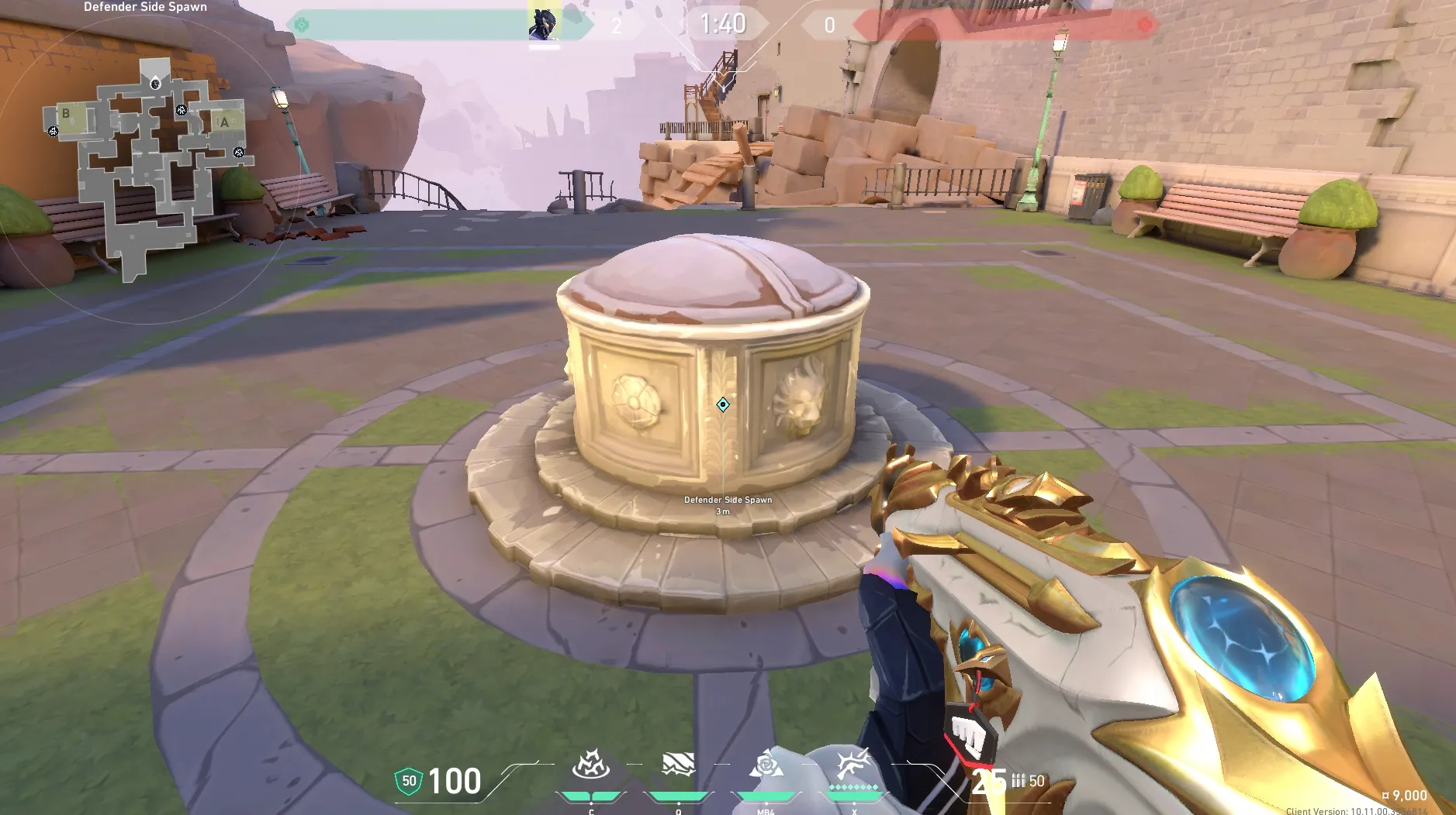 Vyse Razorvine on Ascent Defense Site A — step 1 of 4: Position — where to stand