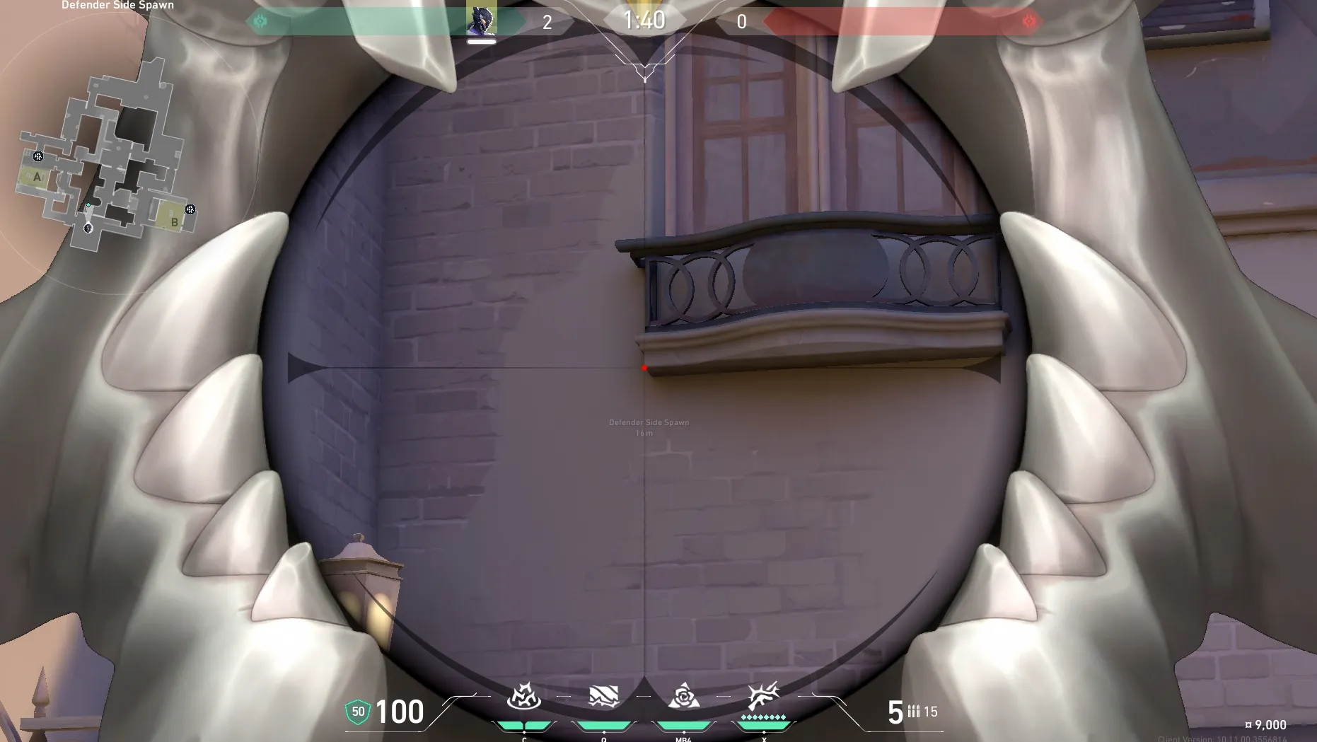 Vyse Razorvine on Ascent Defense Mid — step 3 of 4: Aim — line up the shot