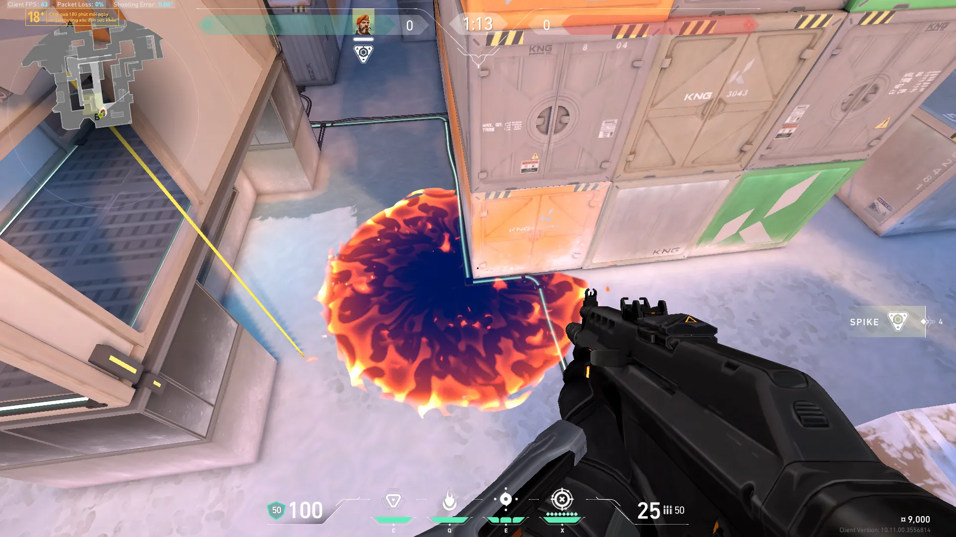 Brimstone Incendiary on Icebox Defense Site B — step 3 of 3: Result