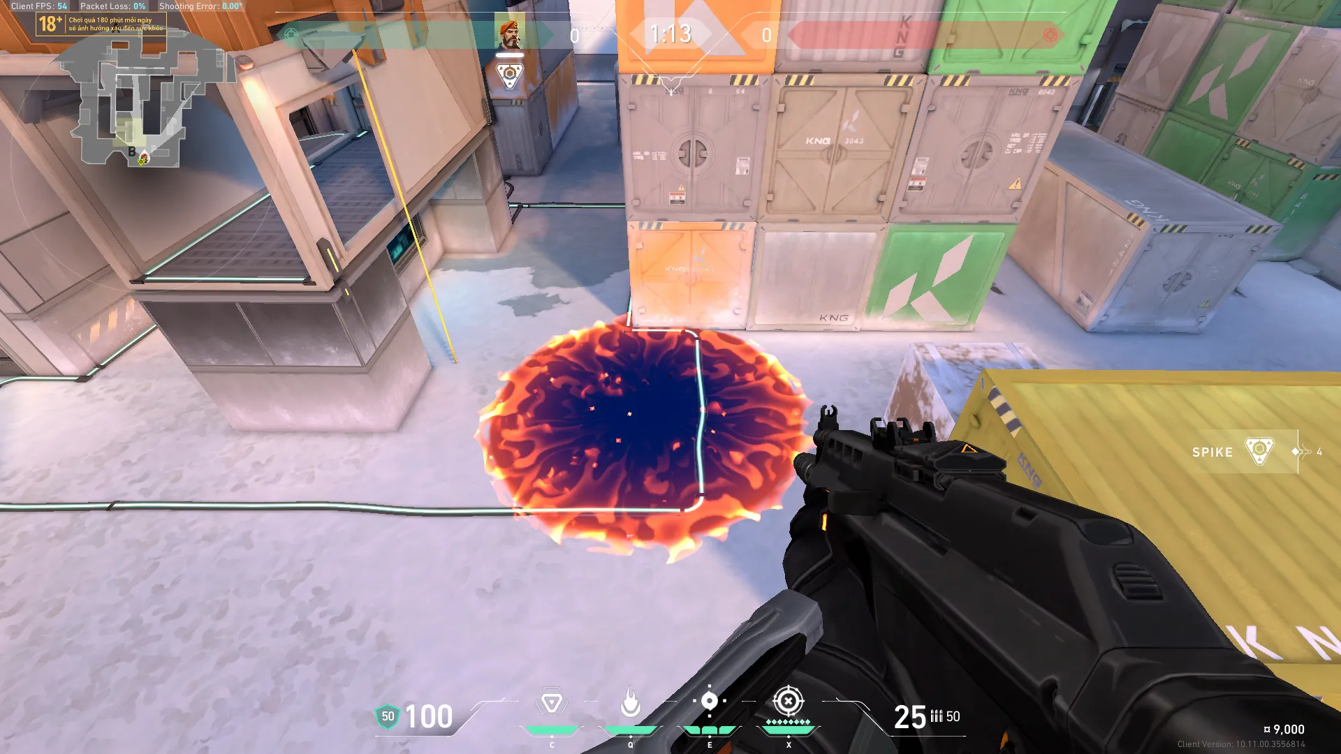 Brimstone Incendiary on Icebox Defense Site B — step 3 of 3: Result