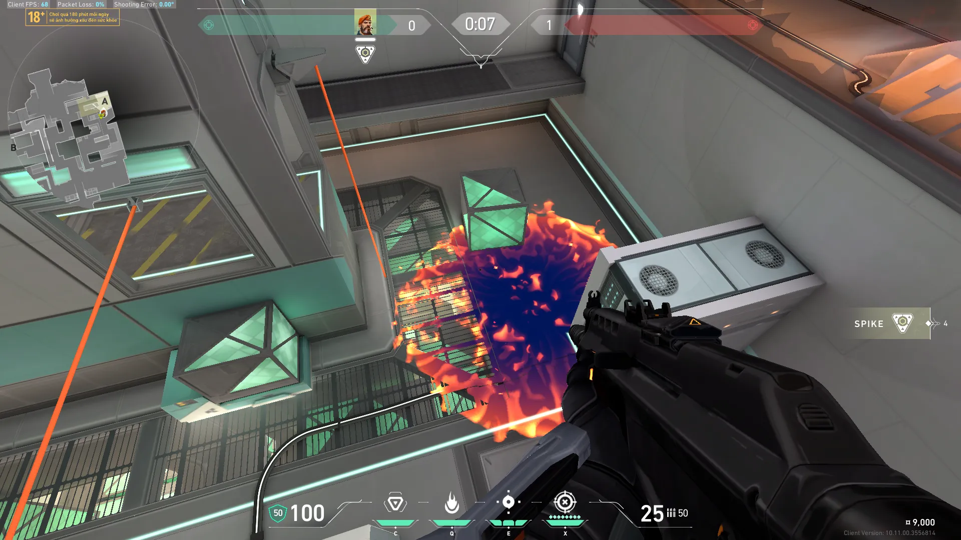 Brimstone Incendiary on Icebox Attack Site A — step 4 of 4: Result