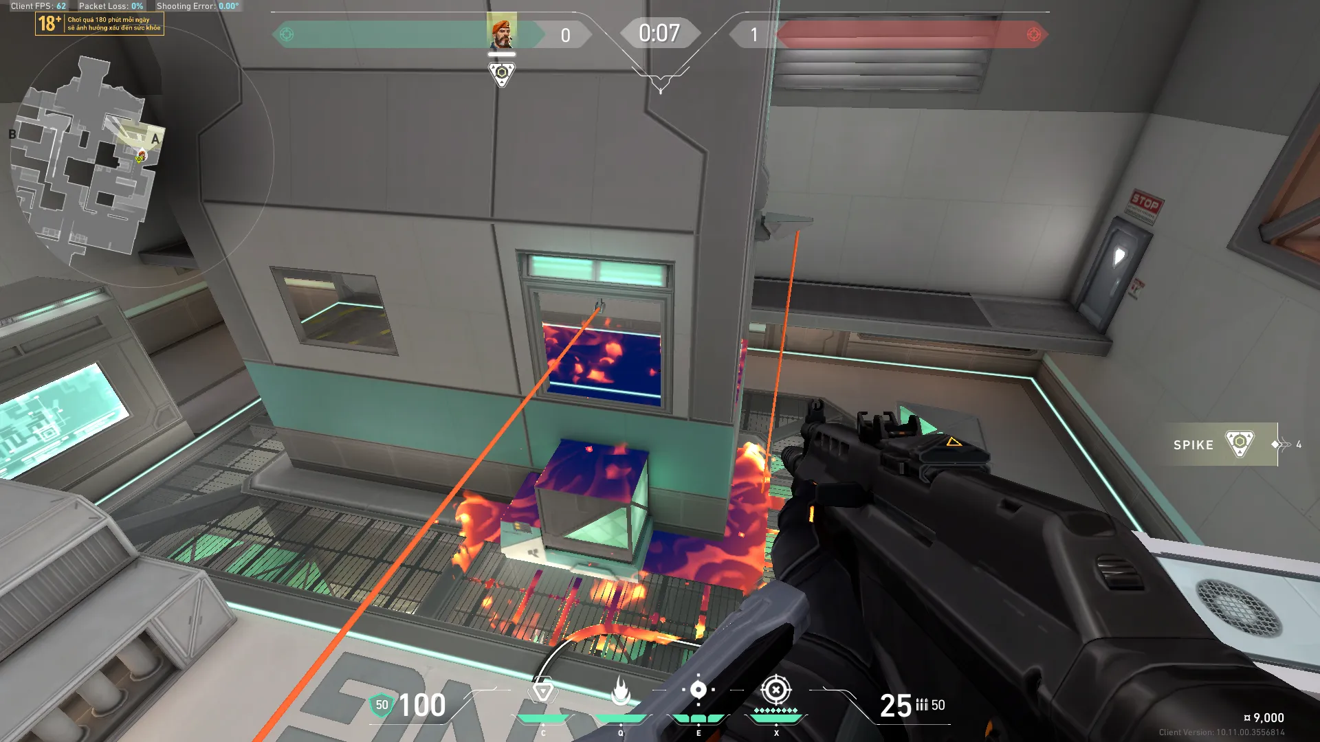 Brimstone Incendiary on Icebox Attack Site A — step 3 of 3: Result