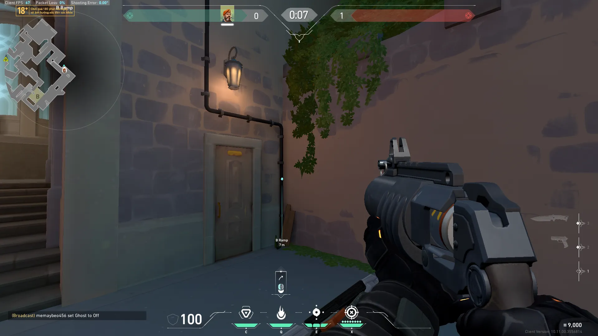 Brimstone Incendiary on Pearl Attack Site B — step 1 of 3: Position — where to stand