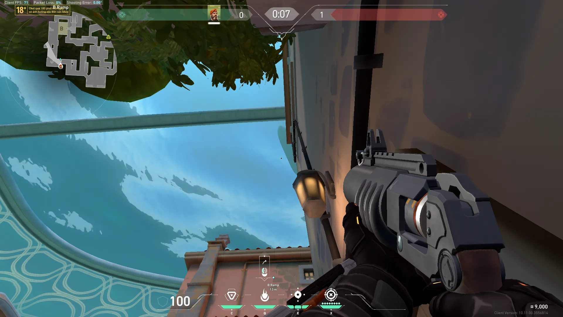 Brimstone Incendiary on Pearl Attack Site B — step 2 of 3: Aim — line up the shot