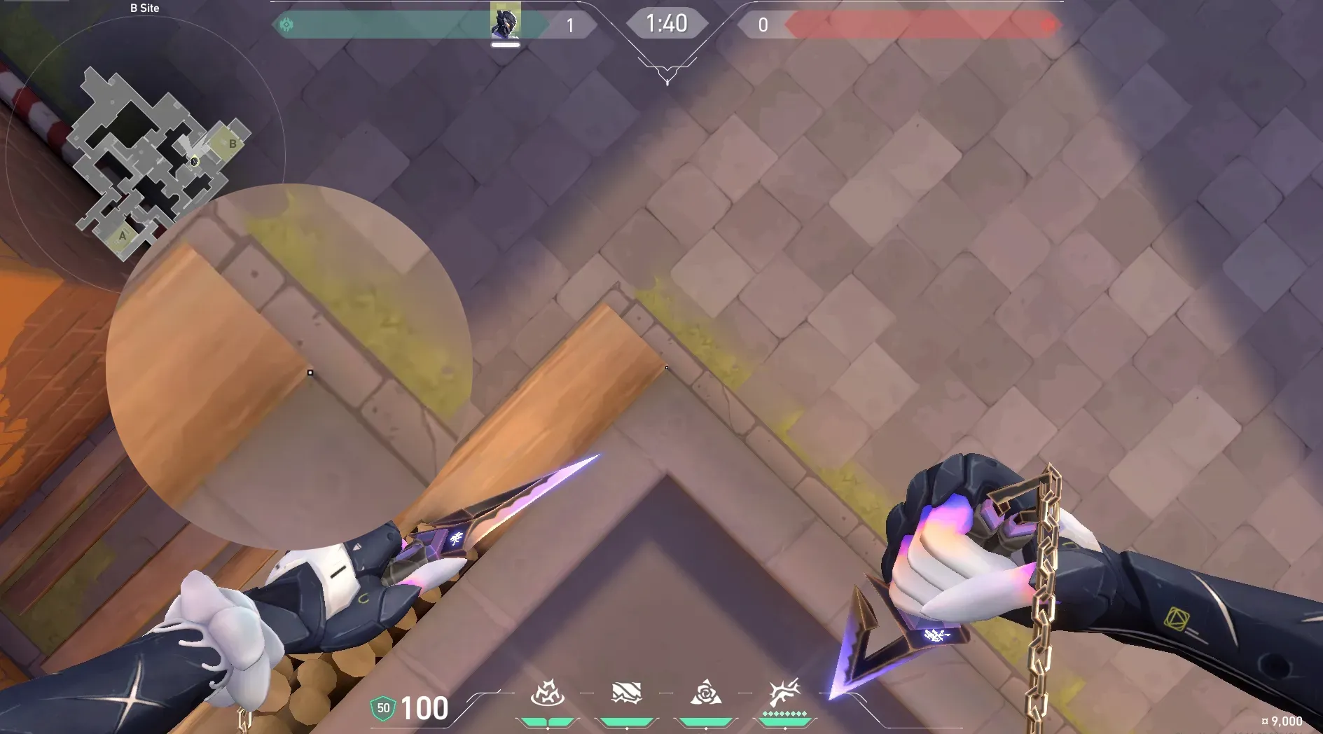 Vyse Razorvine on Ascent Defense Site A — step 1 of 3: Position — where to stand