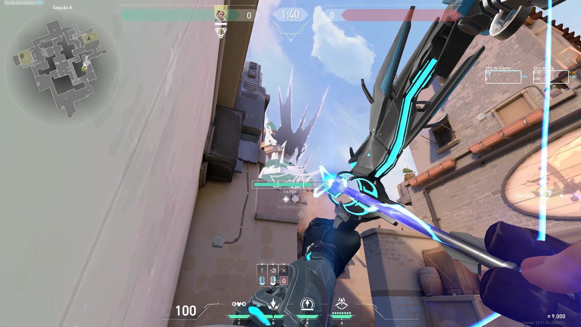 Sova Shock Bolt on Ascent Attack Site A — step 3 of 4: Aim — line up the shot