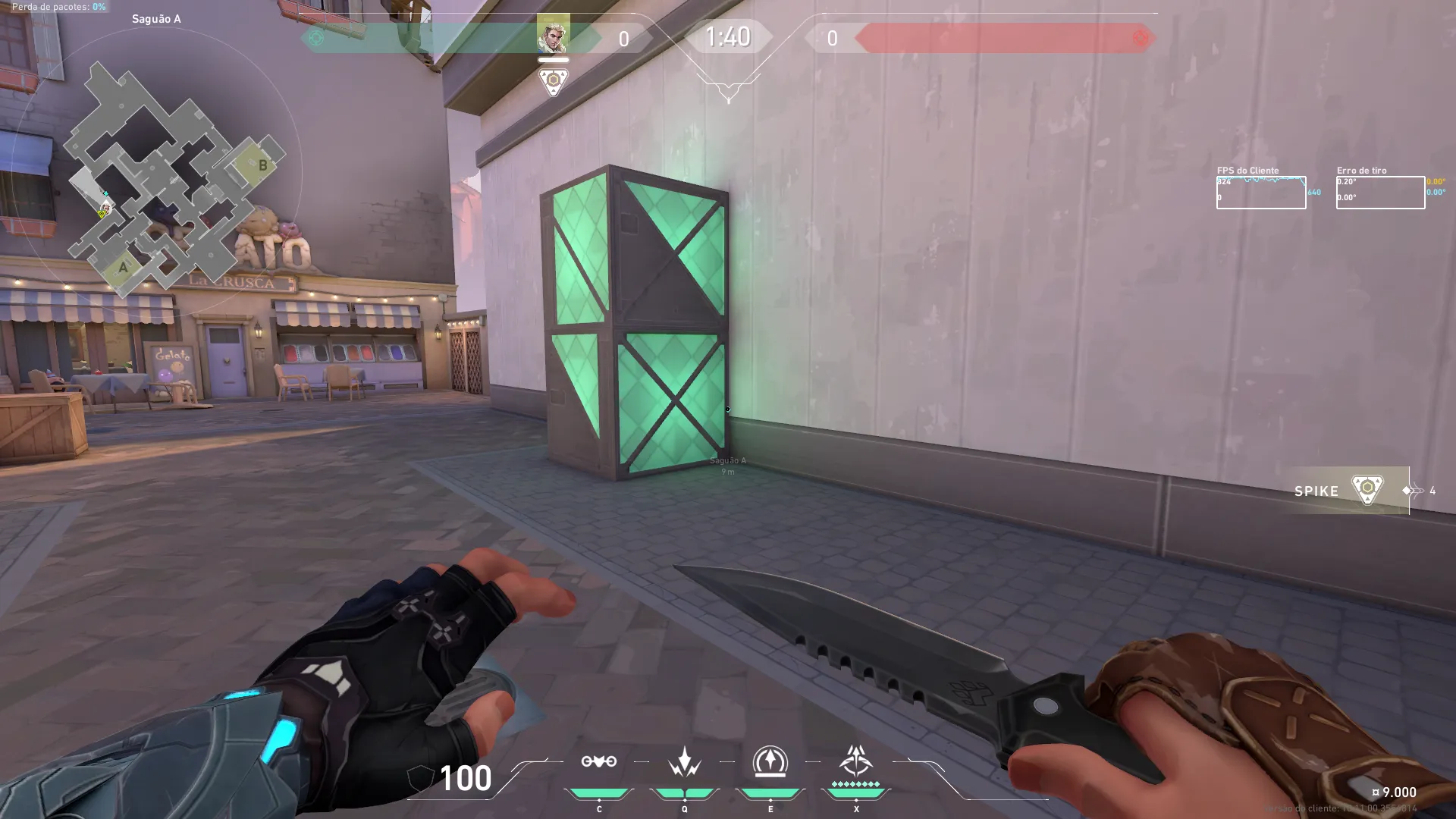 Sova Recon Bolt on Ascent Attack Site A — step 1 of 3: Position — where to stand