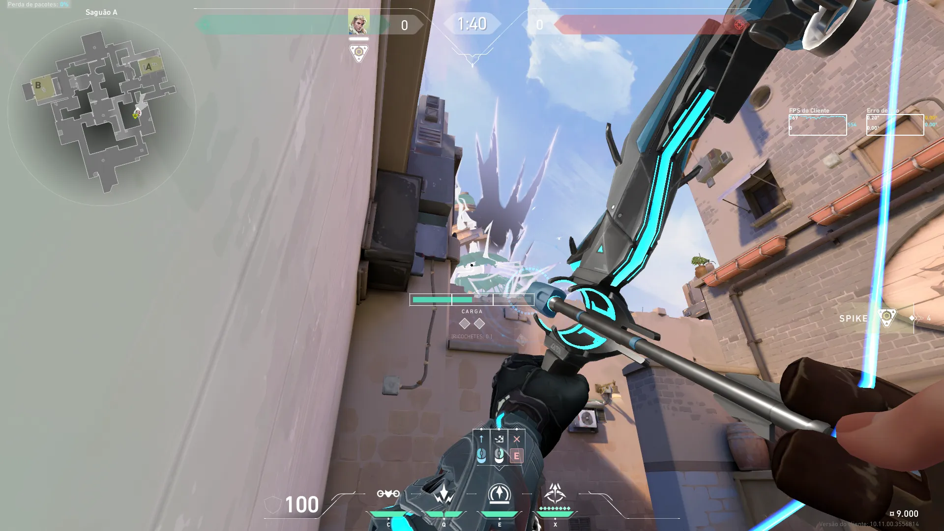 Sova Recon Bolt on Ascent Attack Site A — step 2 of 3: Aim — line up the shot