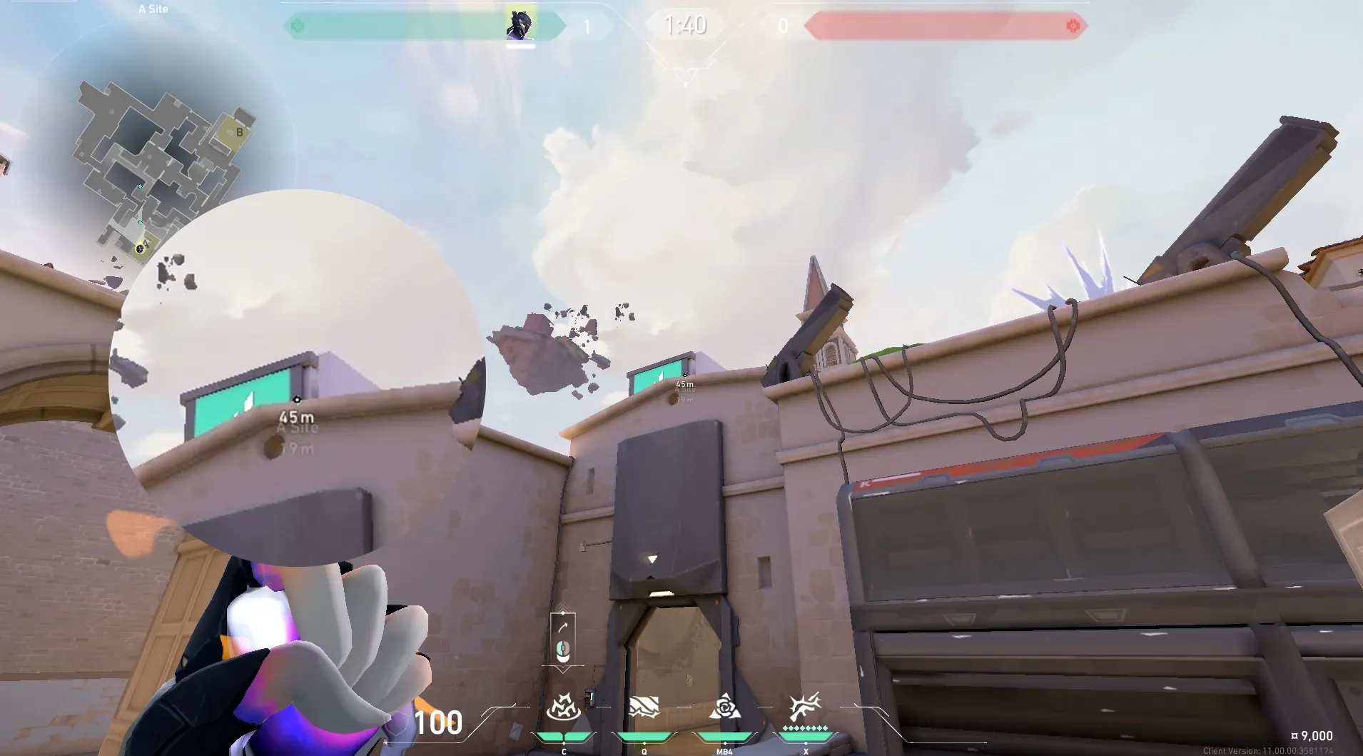 Vyse Razorvine on Ascent Defense Site A — step 2 of 5: Aim — line up the shot