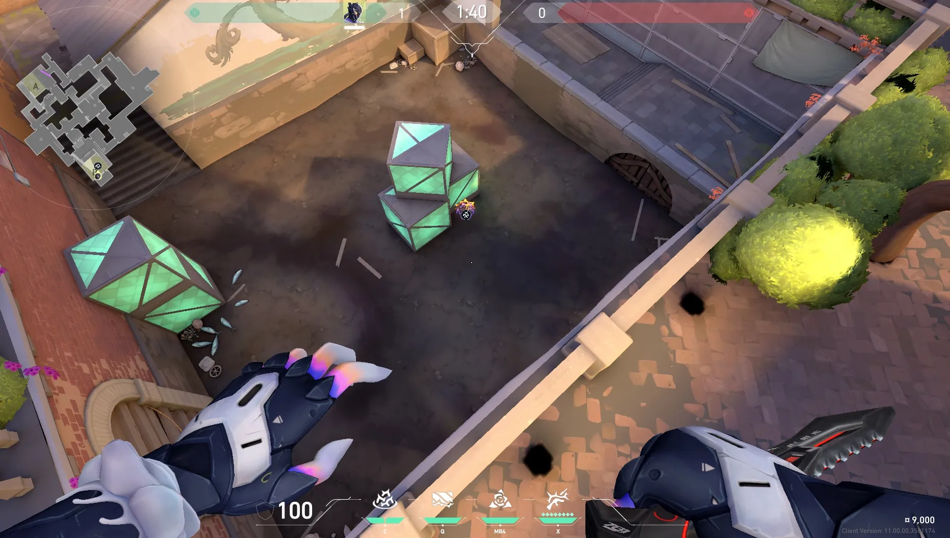 Vyse Razorvine on Ascent Defense Site B — step 4 of 5: Aim — line up the shot