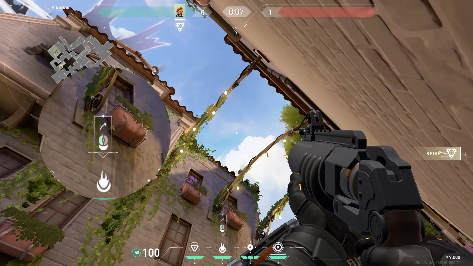 Brimstone Incendiary on Ascent Defense Site A — step 2 of 3: Aim — line up the shot