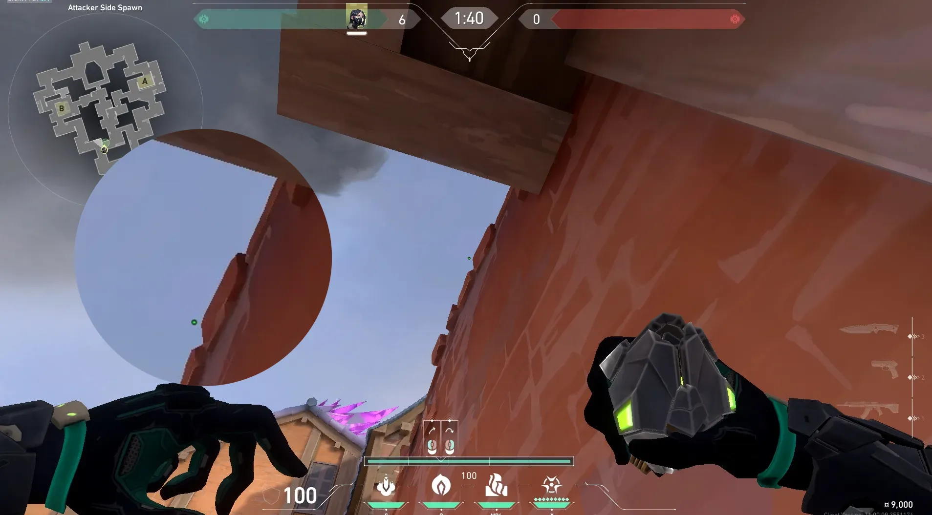 Viper Poison Cloud on Corrode Attack Mid — step 2 of 3: Aim — line up the shot