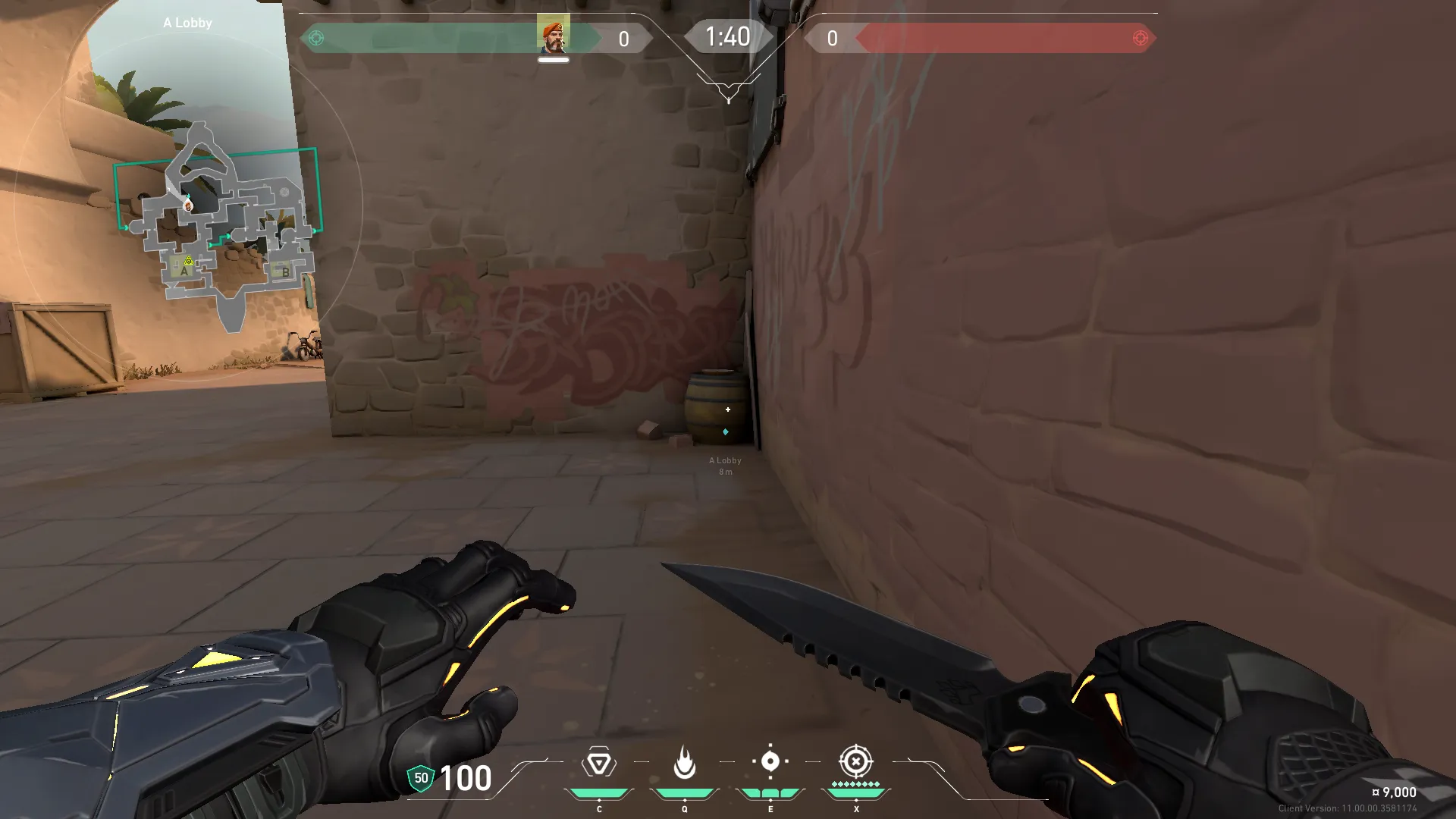 Brimstone Incendiary on Bind Attack Site A — step 1 of 3: Position — where to stand