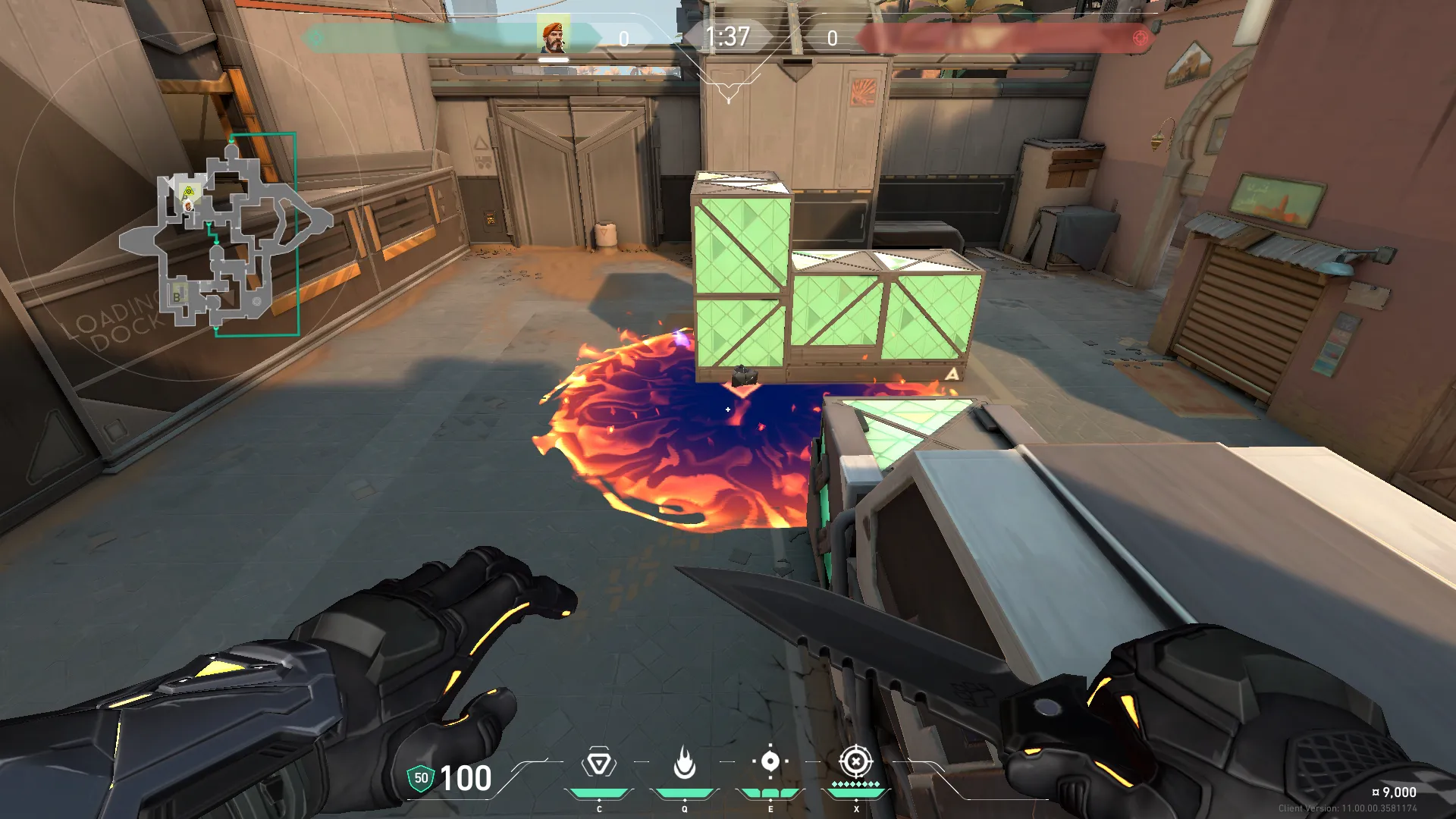 Brimstone Incendiary on Bind Attack Site A — step 3 of 3: Result