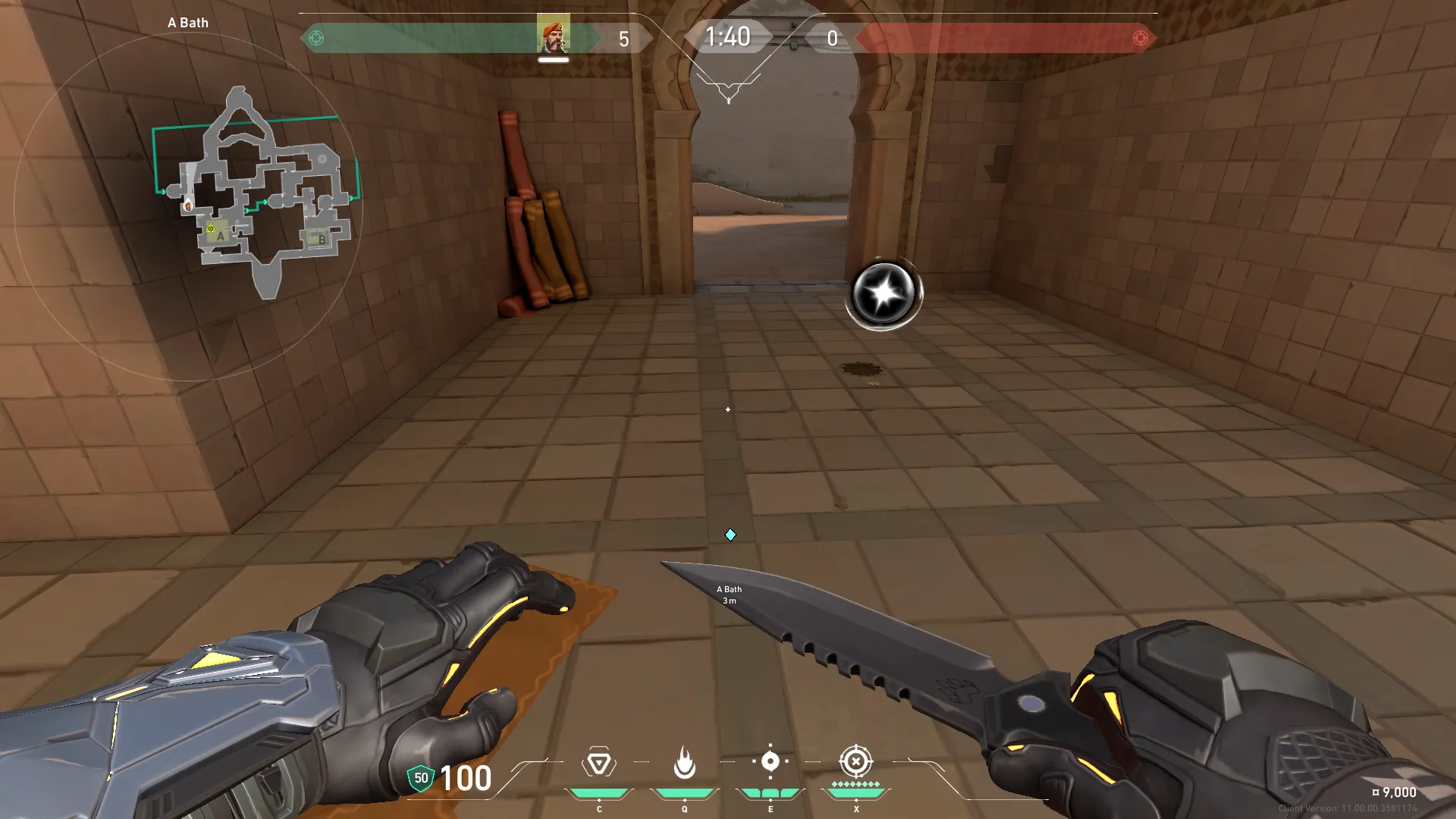 Brimstone Incendiary on Bind Attack Site A — step 1 of 3: Position — where to stand