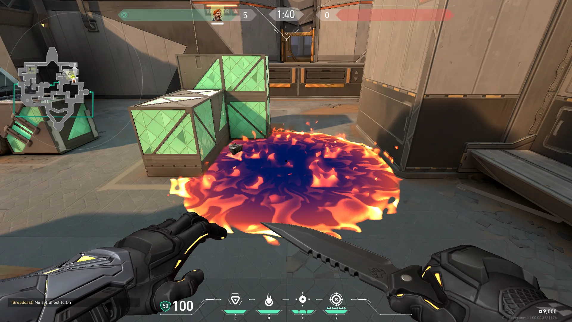 Brimstone Incendiary on Bind Attack Site A — step 3 of 3: Result