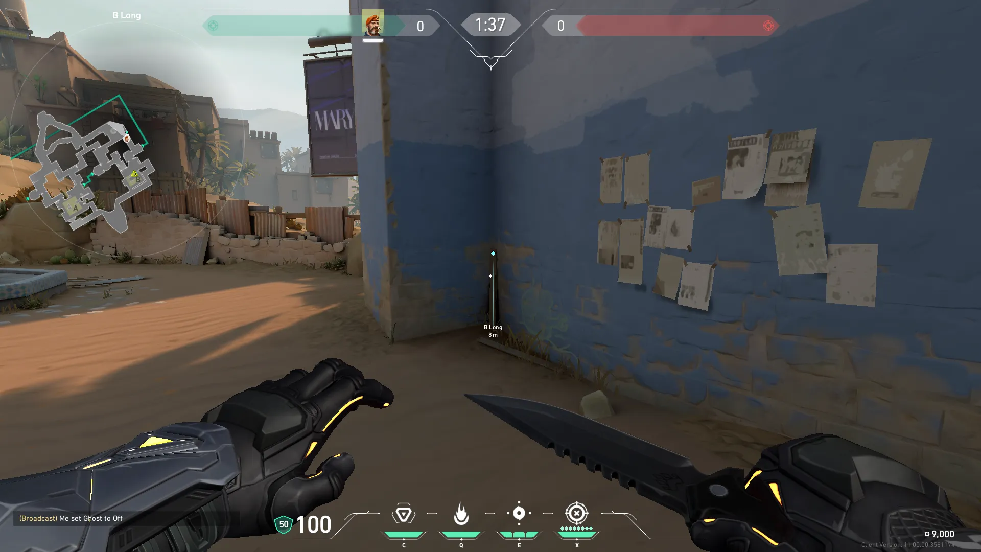 Brimstone Incendiary on Bind Attack Site B — step 1 of 3: Position — where to stand