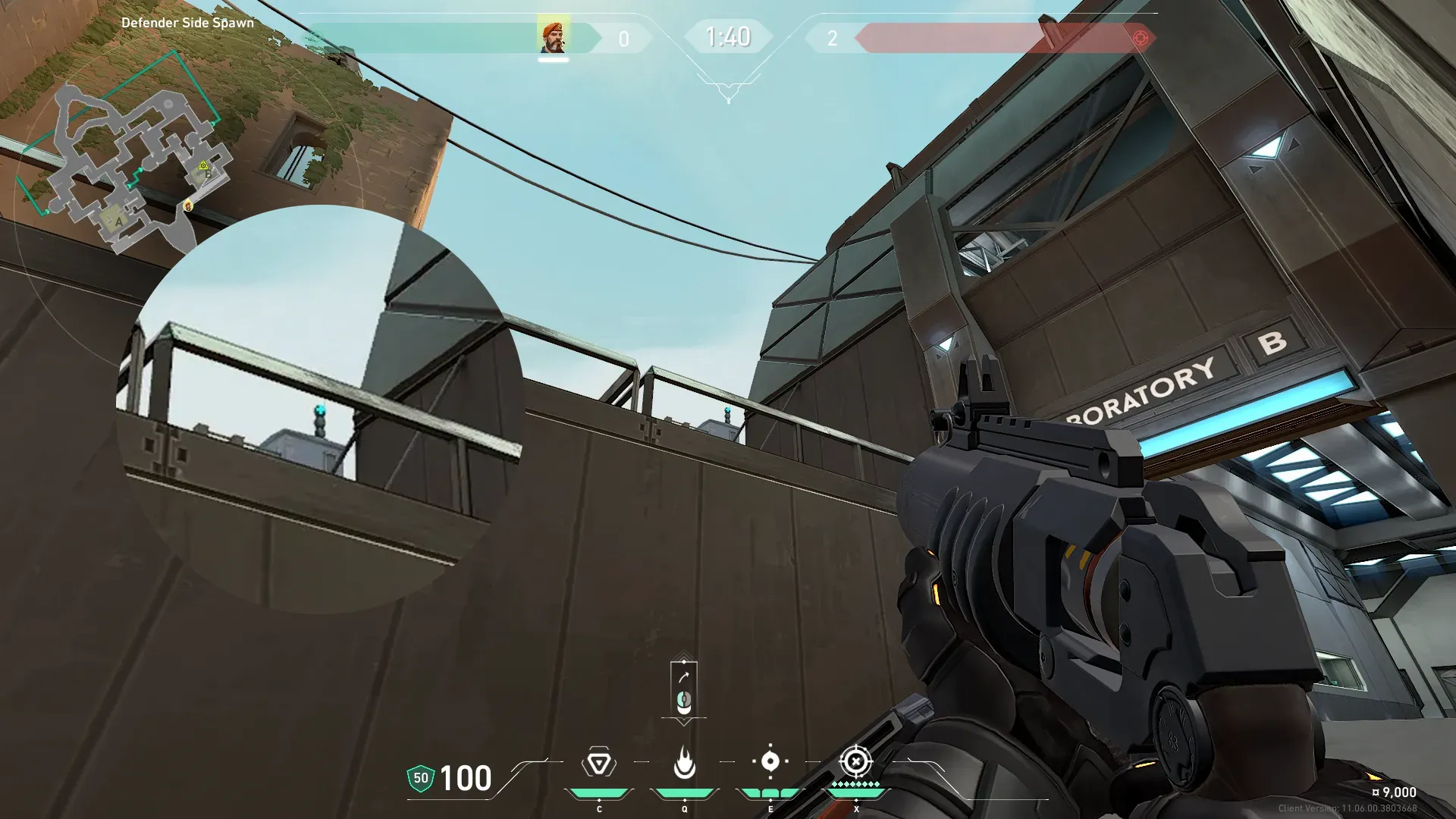 Brimstone Incendiary on Bind Attack Site B — step 2 of 3: Aim — line up the shot