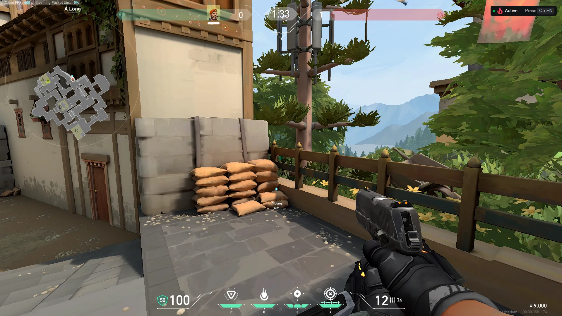 Brimstone Incendiary on Haven Attack Site A — step 1 of 3: Position — where to stand