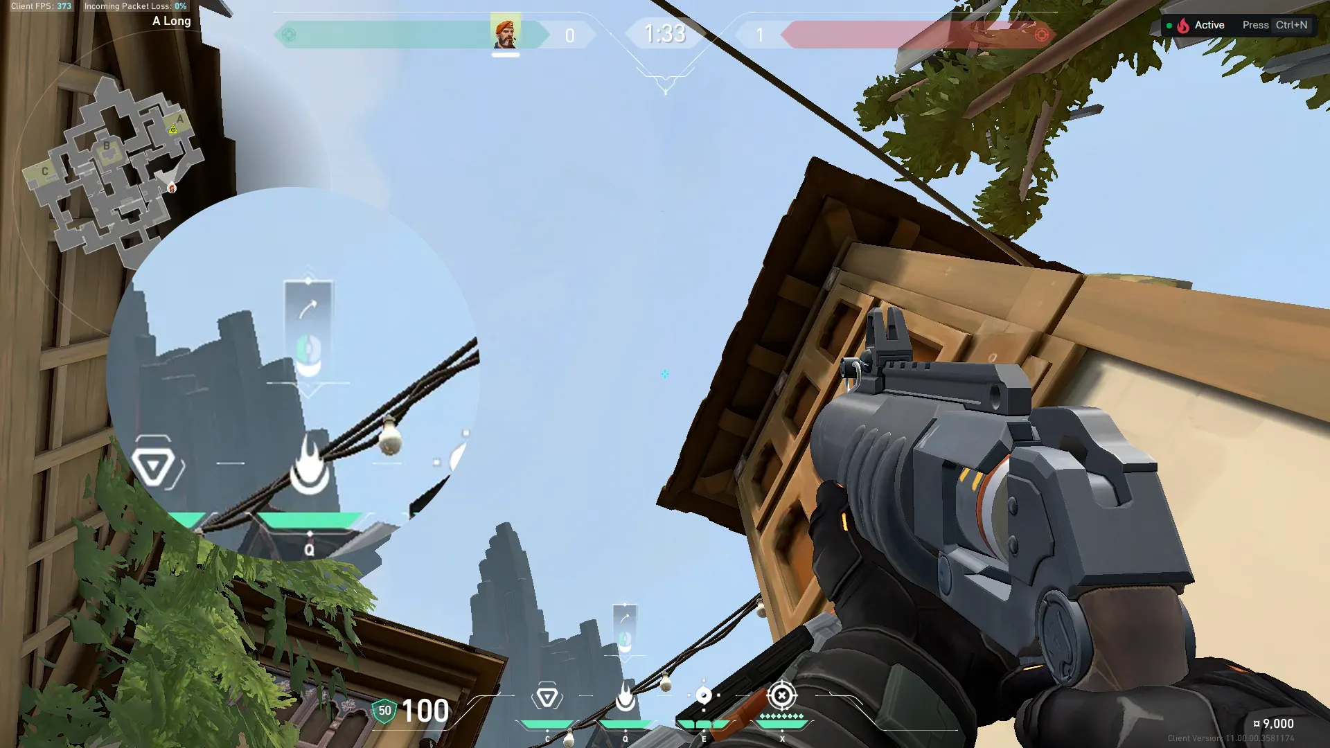 Brimstone Incendiary on Haven Attack Site A — step 2 of 3: Aim — line up the shot