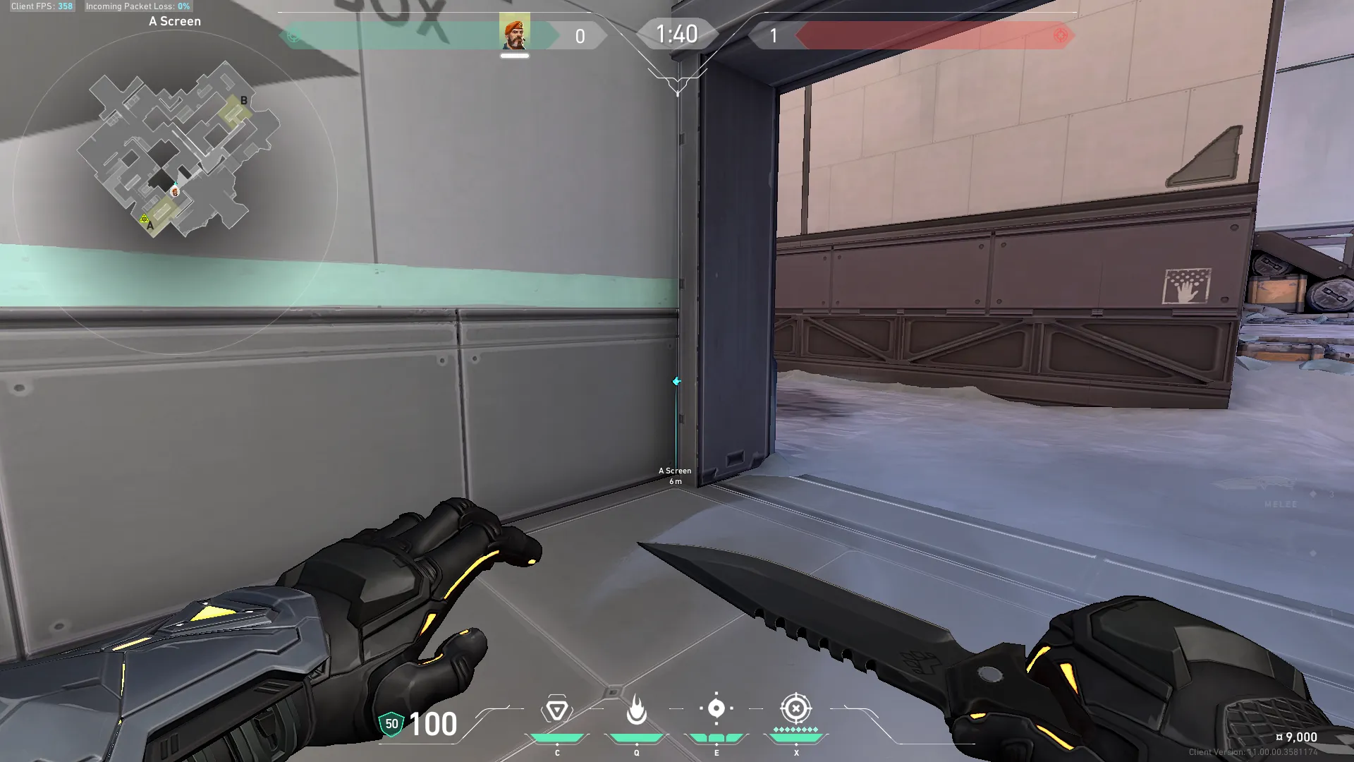 Brimstone Incendiary on Icebox Defense Site A — step 1 of 3: Position — where to stand