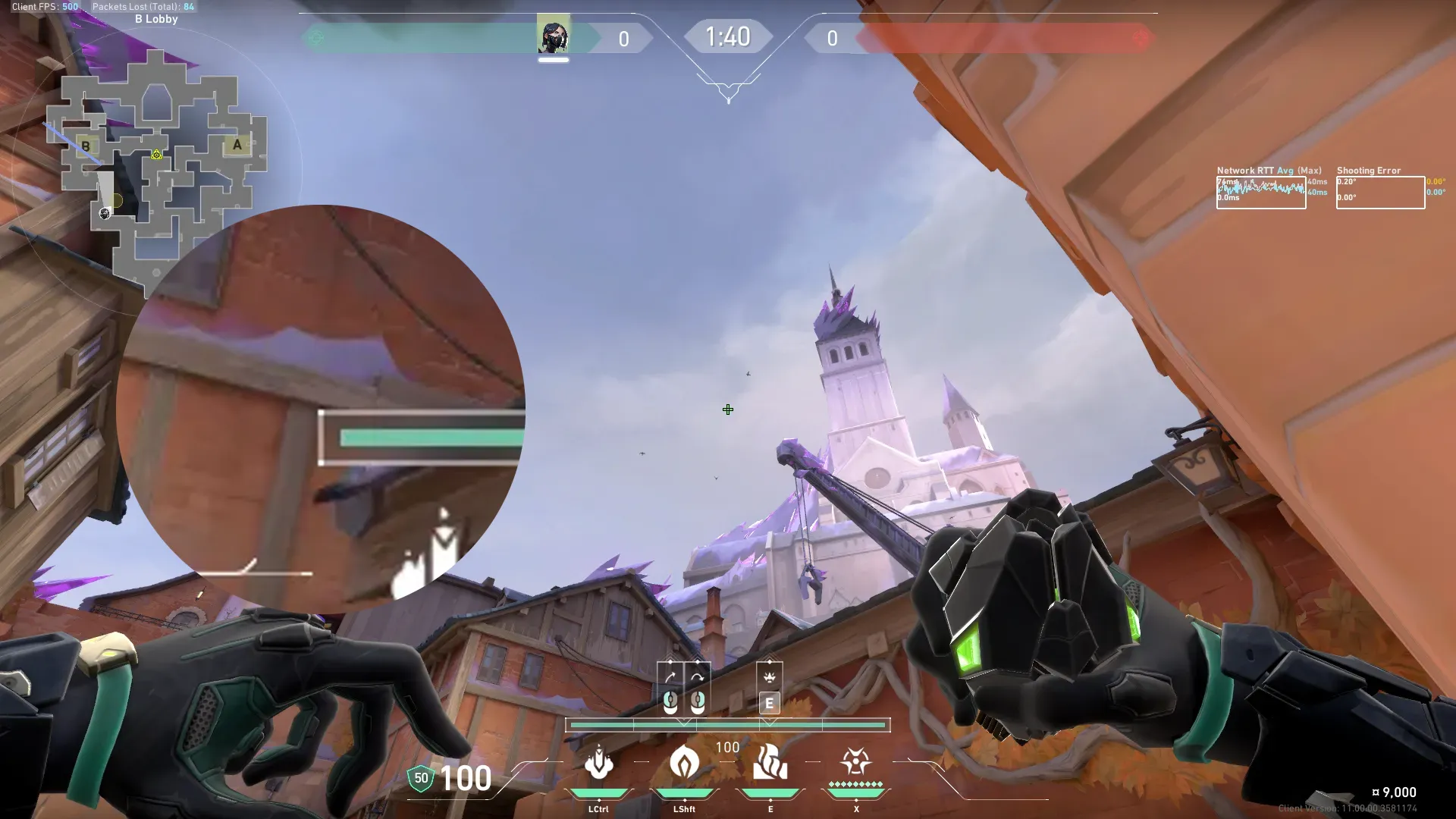 Viper Poison Cloud on Corrode Attack Mid — step 2 of 3: Aim — line up the shot