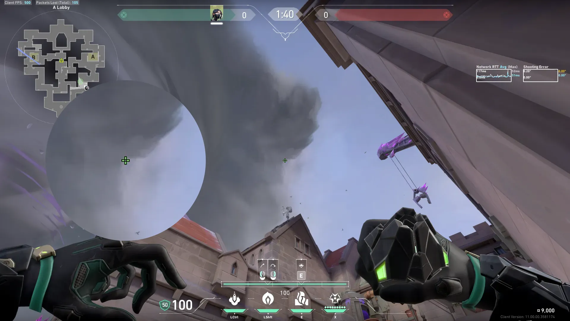 Viper Poison Cloud on Corrode Attack Mid — step 2 of 3: Aim — line up the shot