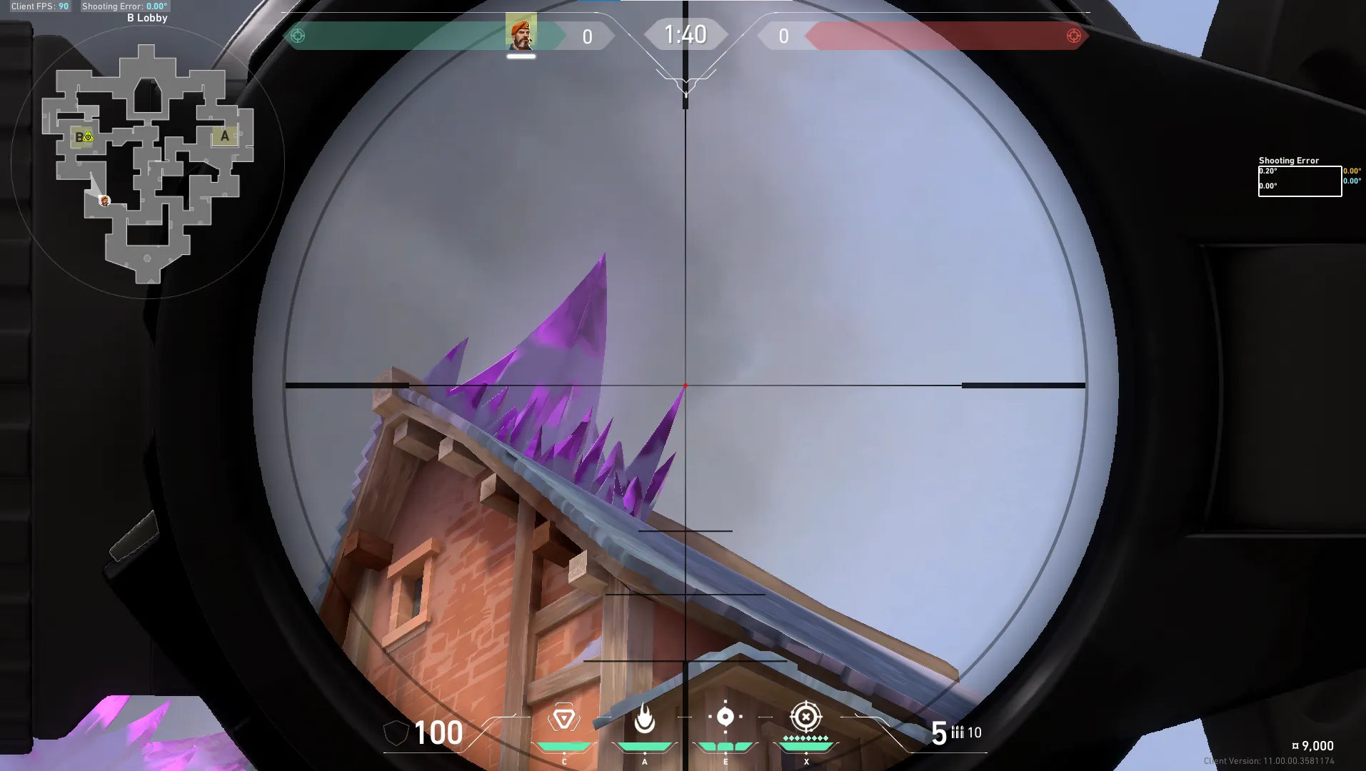 Brimstone Incendiary on Corrode Attack Site B — step 3 of 5: Aim — line up the shot