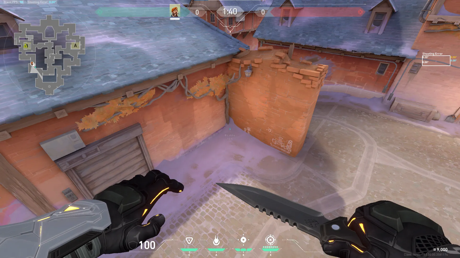 Brimstone Incendiary on Corrode Attack Site B — step 2 of 4: Aim — line up the shot