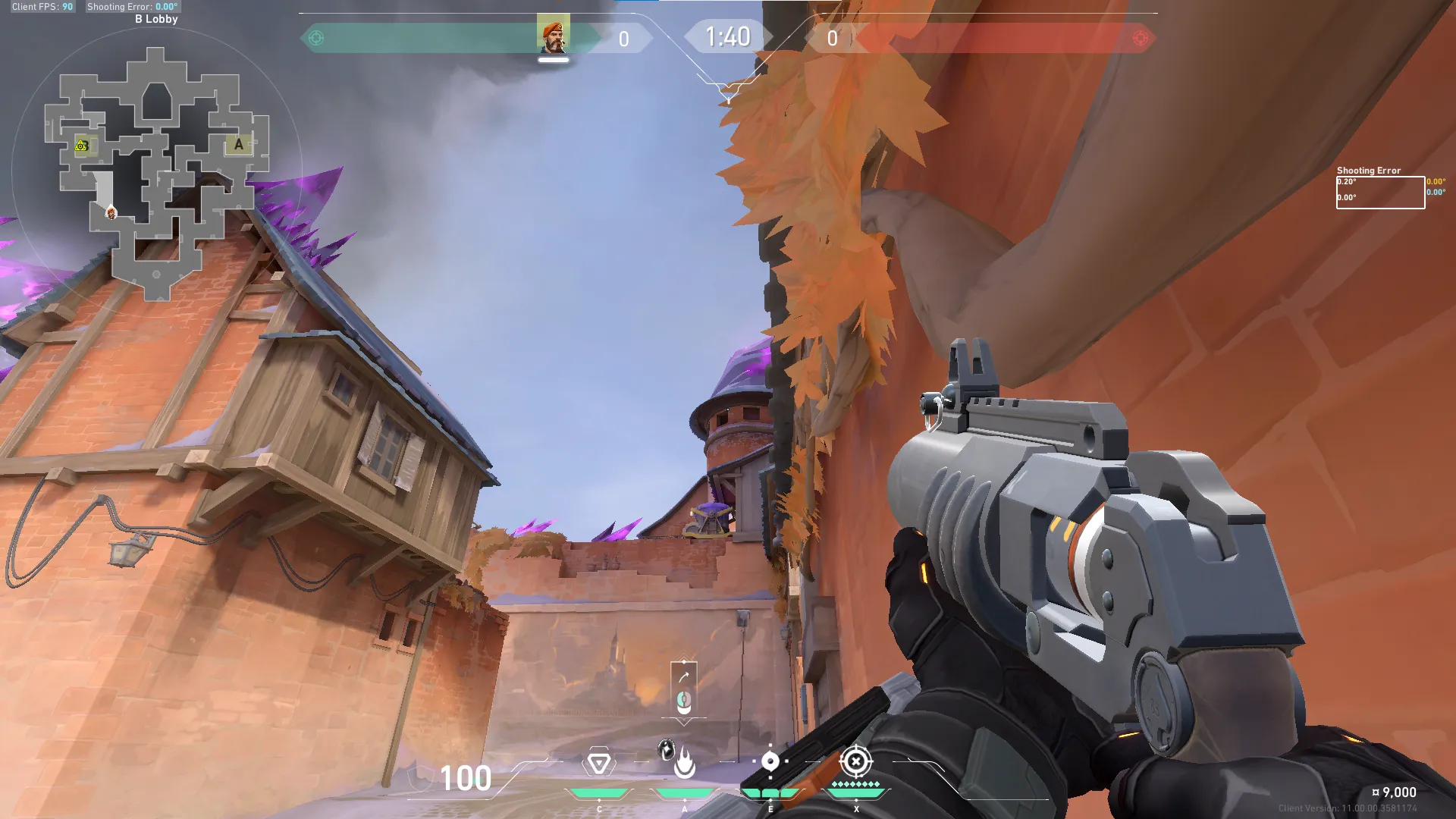 Brimstone Incendiary on Corrode Attack Site B — step 3 of 4: Aim — line up the shot