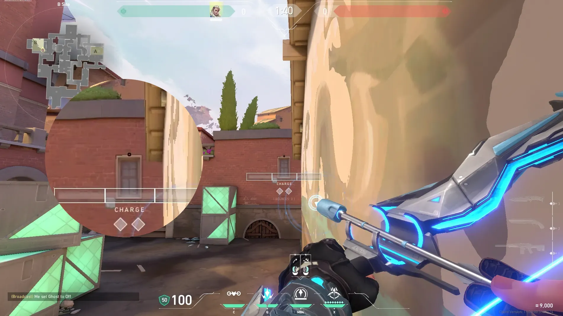 Sova Recon Bolt on Ascent Defense Site B — step 2 of 3: Aim — line up the shot