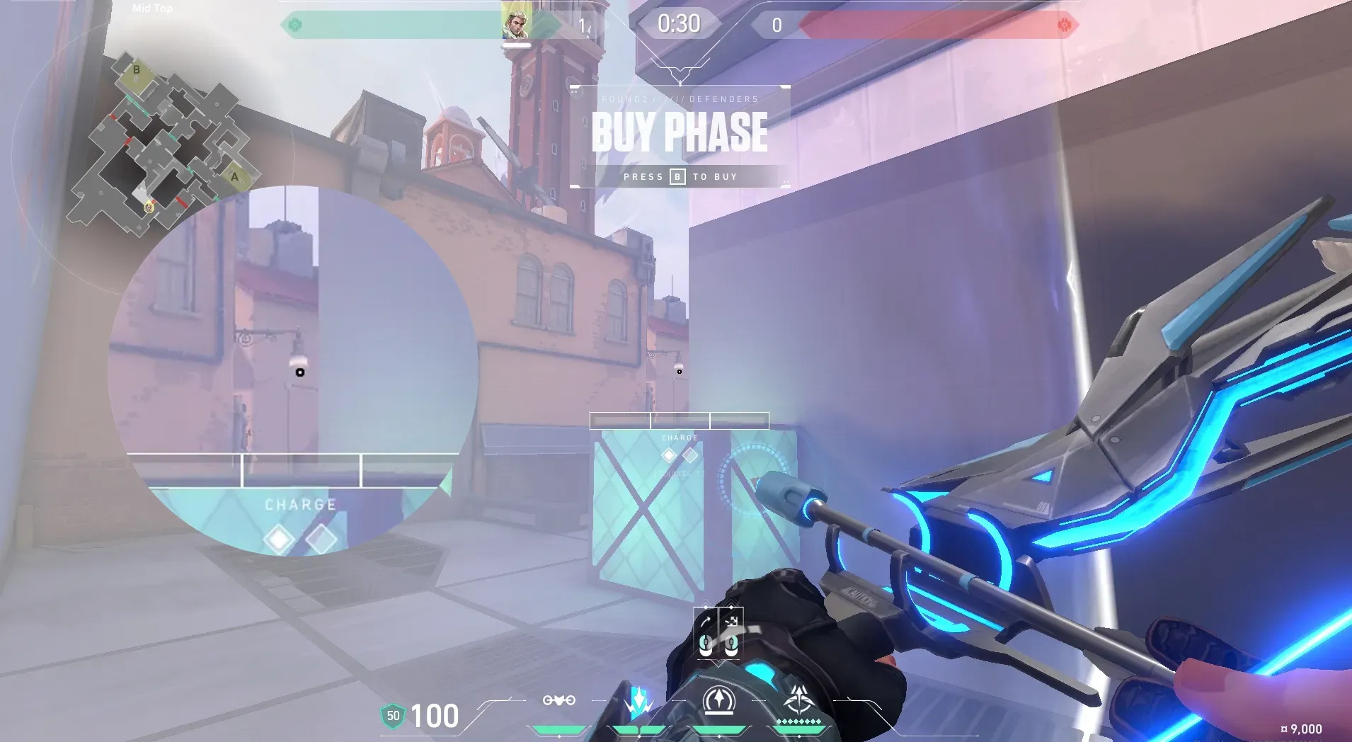Sova Recon Bolt on Ascent Attack Mid — step 2 of 4: Aim — line up the shot