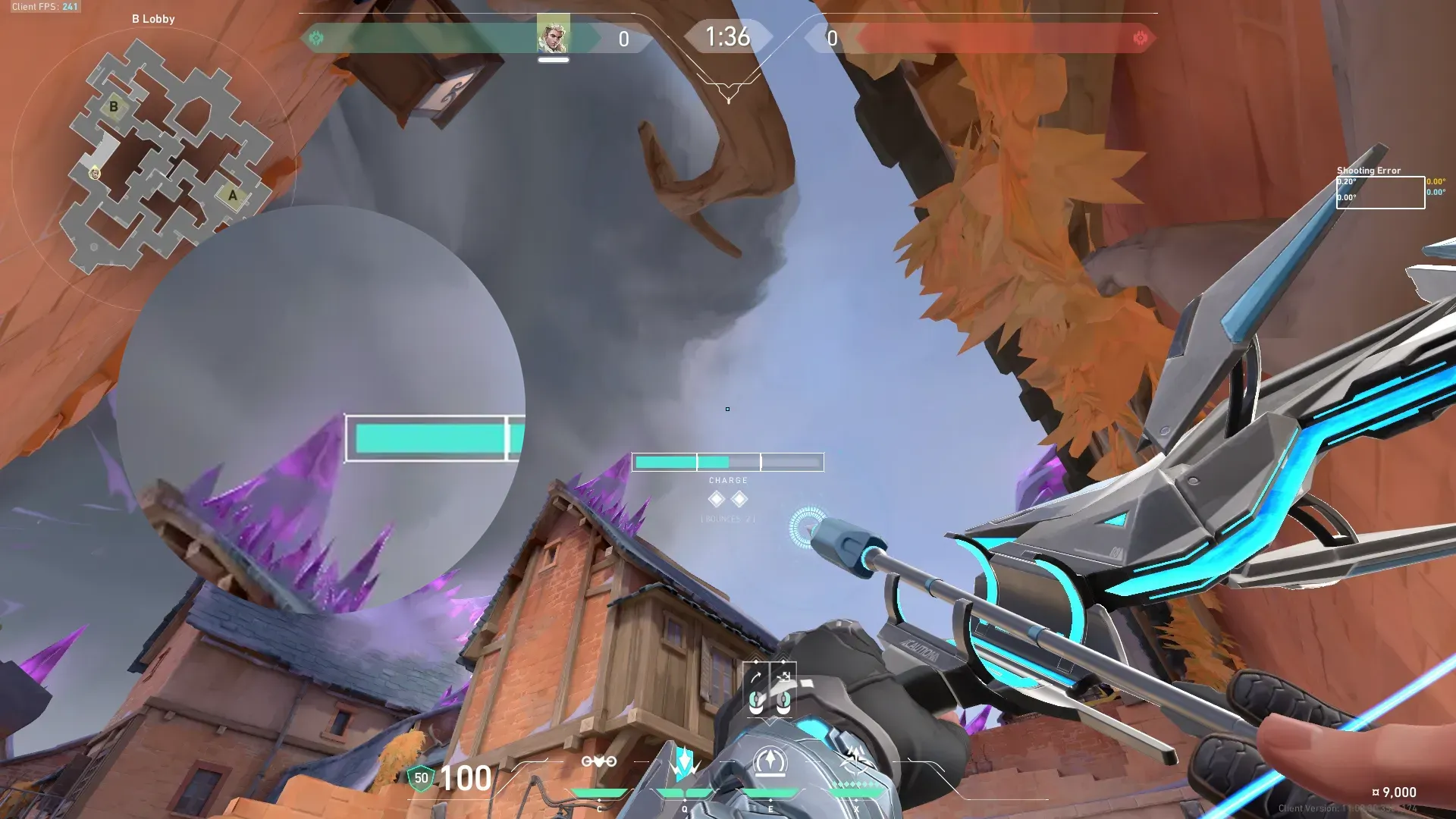 Sova Recon Bolt on Corrode Attack Site B — step 2 of 3: Aim — line up the shot