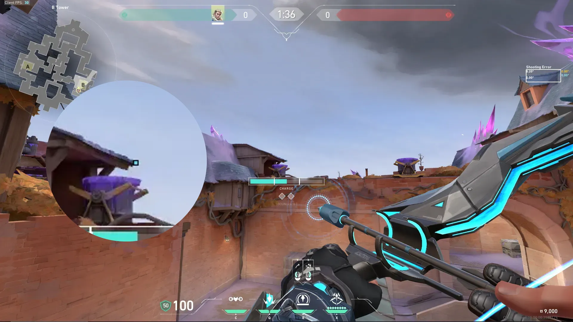 Sova Recon Bolt on Corrode Defense Site B — step 2 of 3: Aim — line up the shot