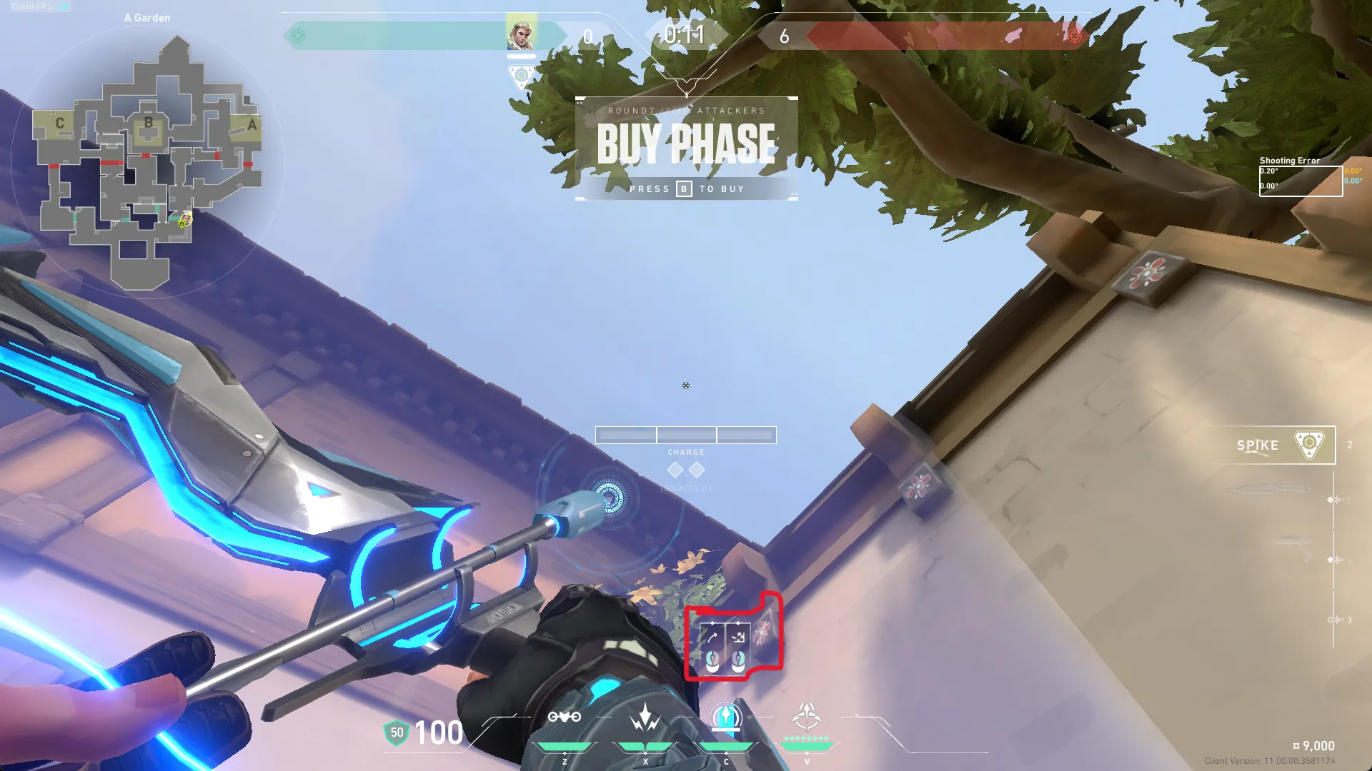 Sova Recon Bolt on Haven Attack Site A — step 3 of 5: Aim — line up the shot