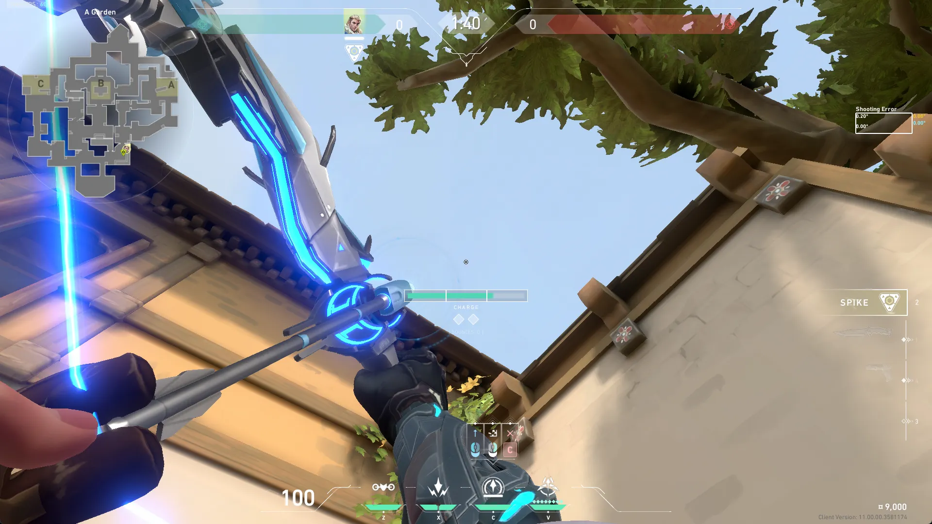 Sova Recon Bolt on Haven Attack Site A — step 4 of 5: Aim — line up the shot