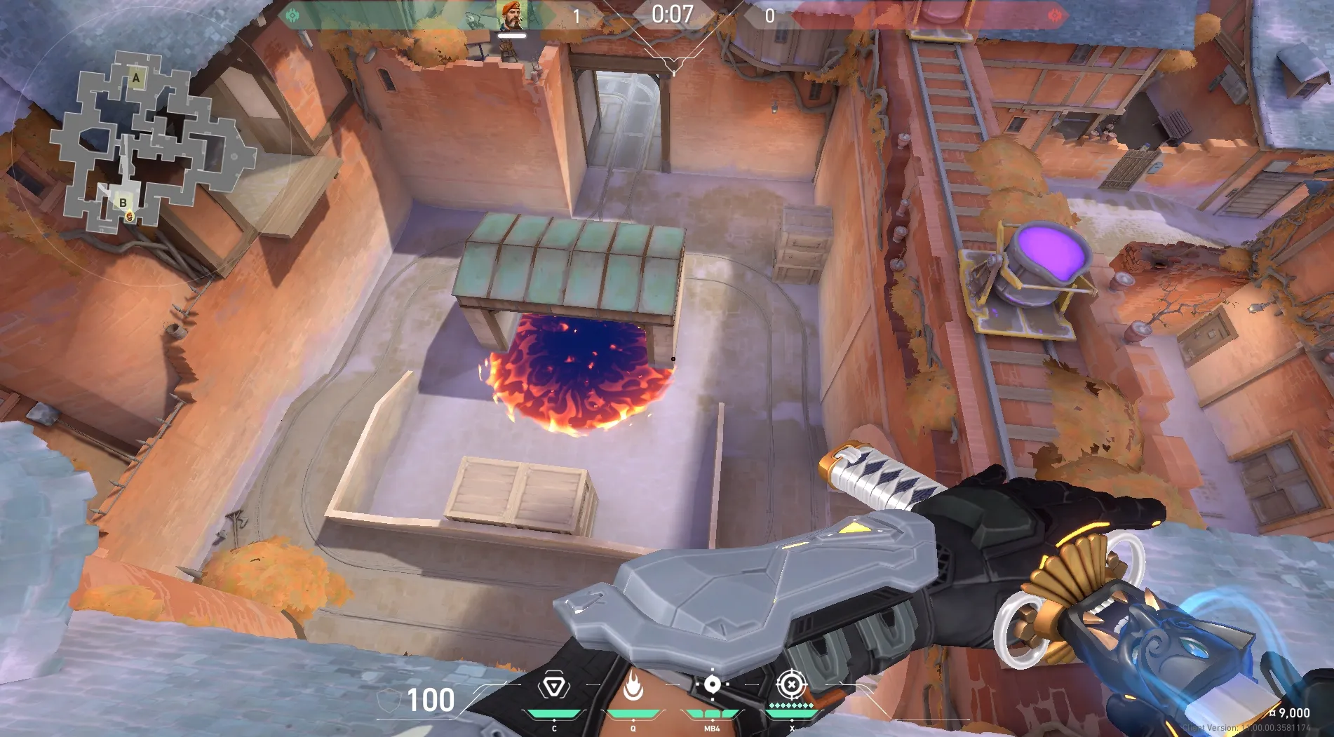 Brimstone Incendiary on Corrode Attack Site B — step 3 of 3: Result