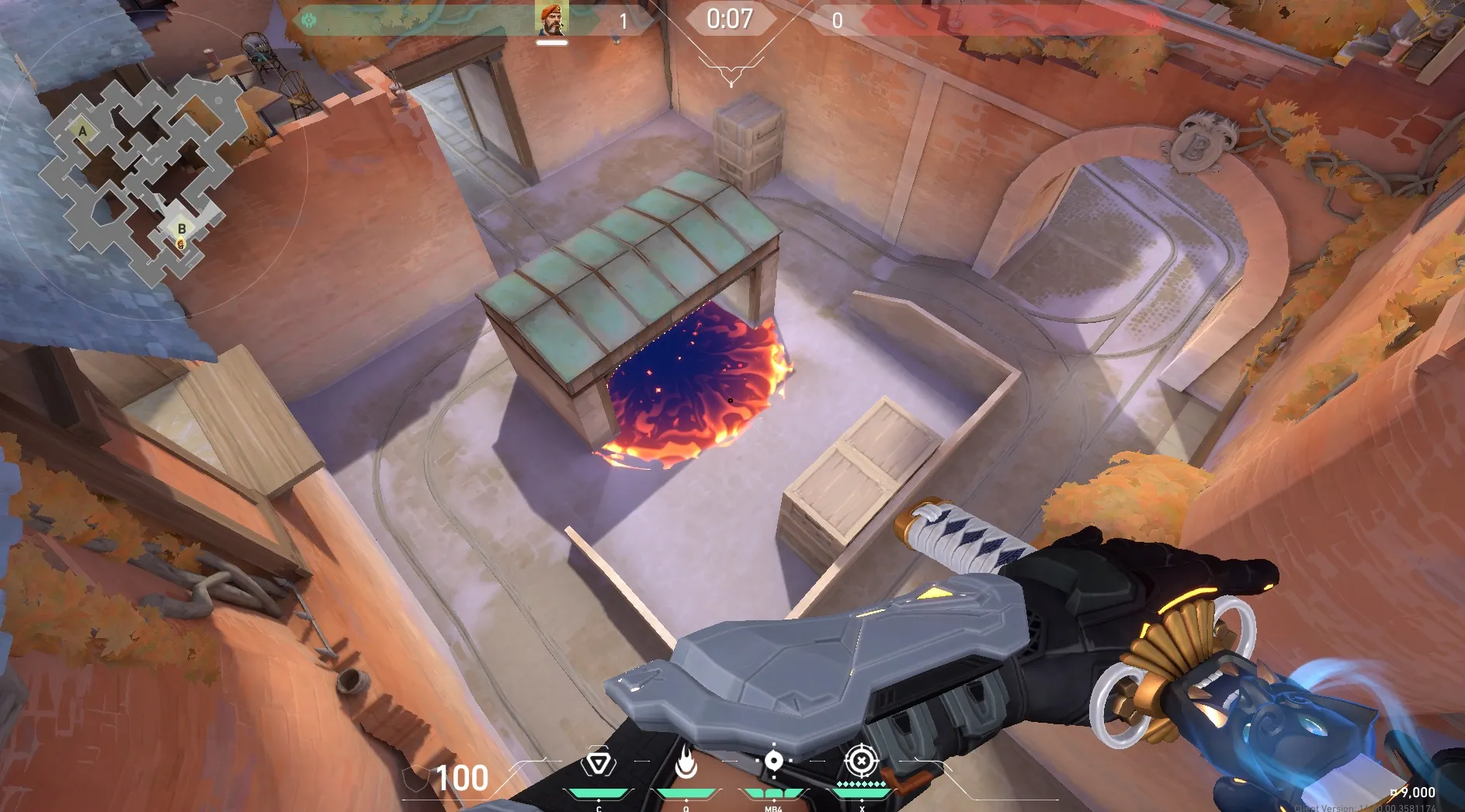 Brimstone Incendiary on Corrode Attack Site B — step 3 of 3: Result