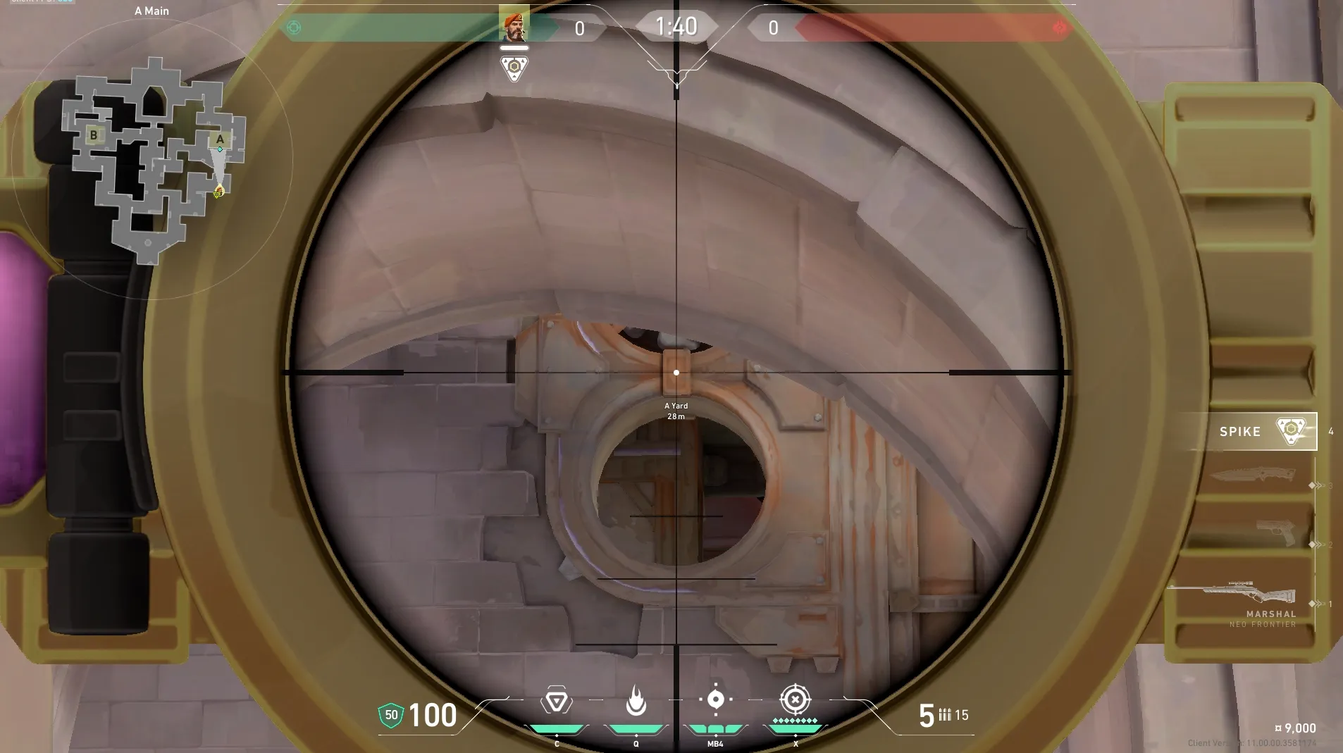 Brimstone Incendiary on Corrode Attack Site A — step 3 of 4: Aim — line up the shot