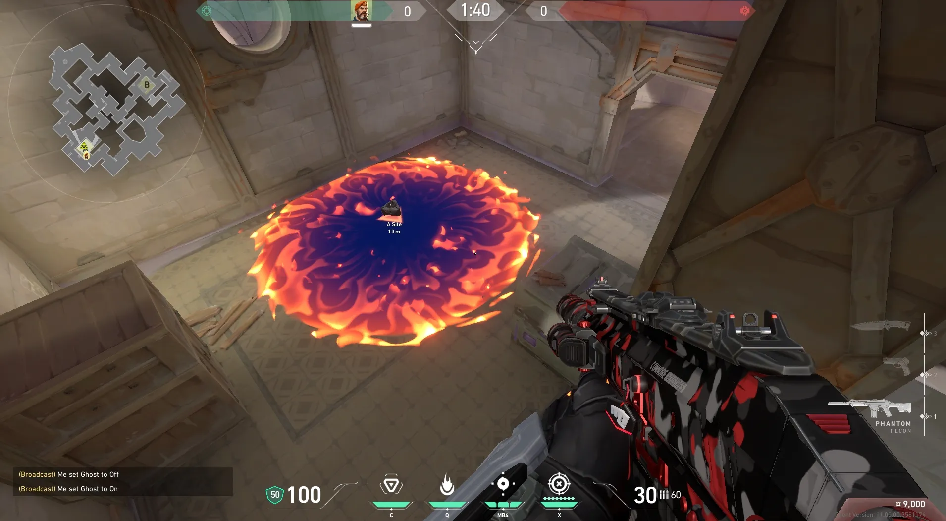 Brimstone Incendiary on Corrode Attack Site A — step 4 of 4: Result