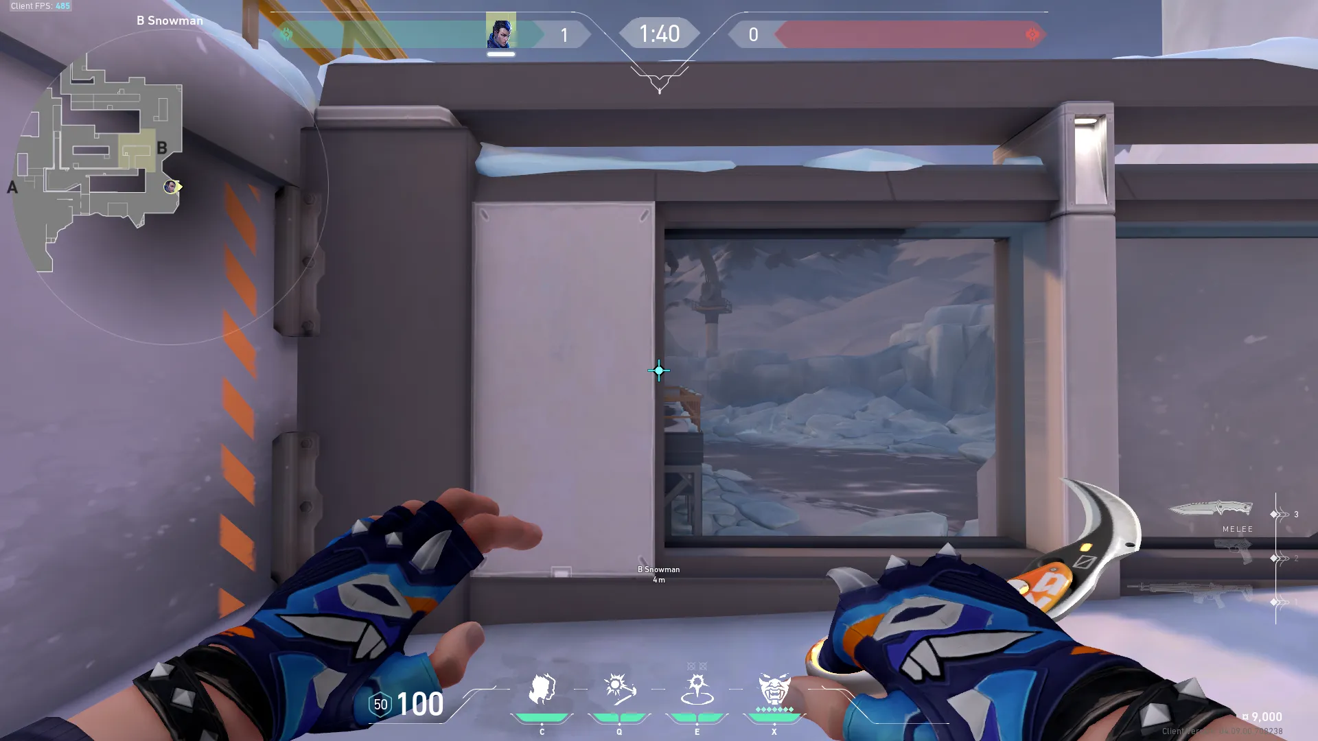 Yoru Gatecrash on Icebox Defense Site B — step 1 of 3: Position — where to stand